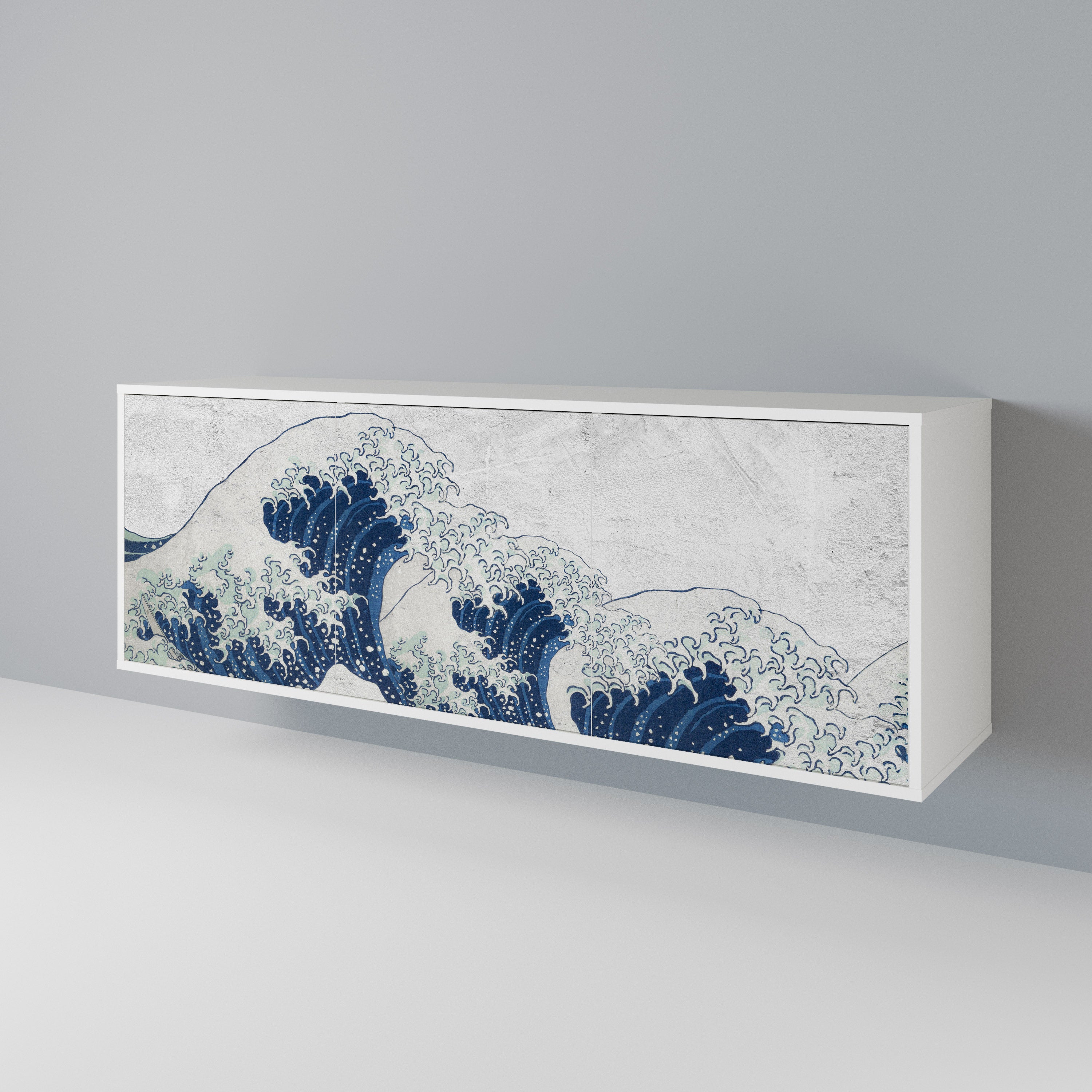 THE GREAT WAVE AT KANAGAWA Třídveřová komoda