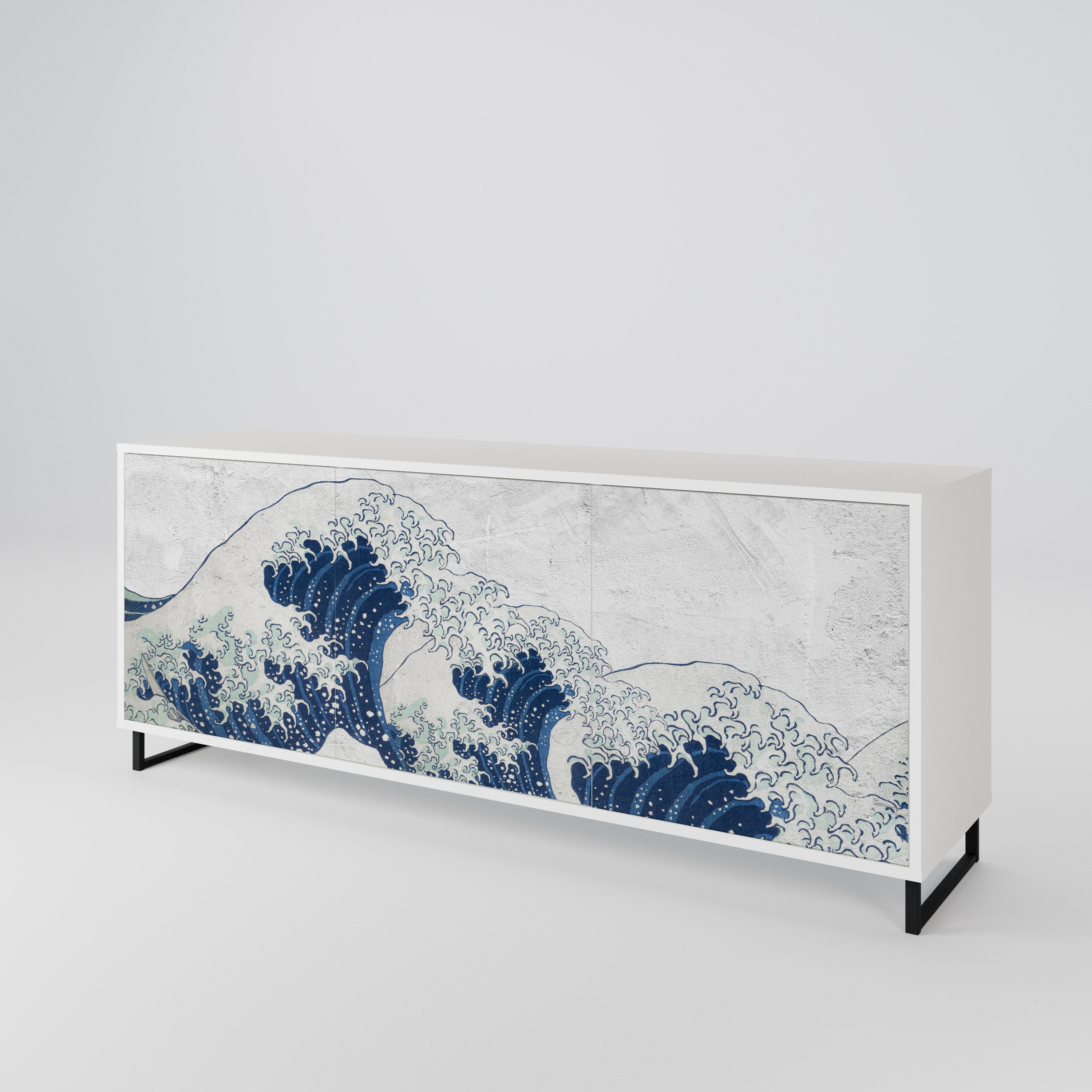 THE GREAT WAVE AT KANAGAWA Třídveřová komoda
