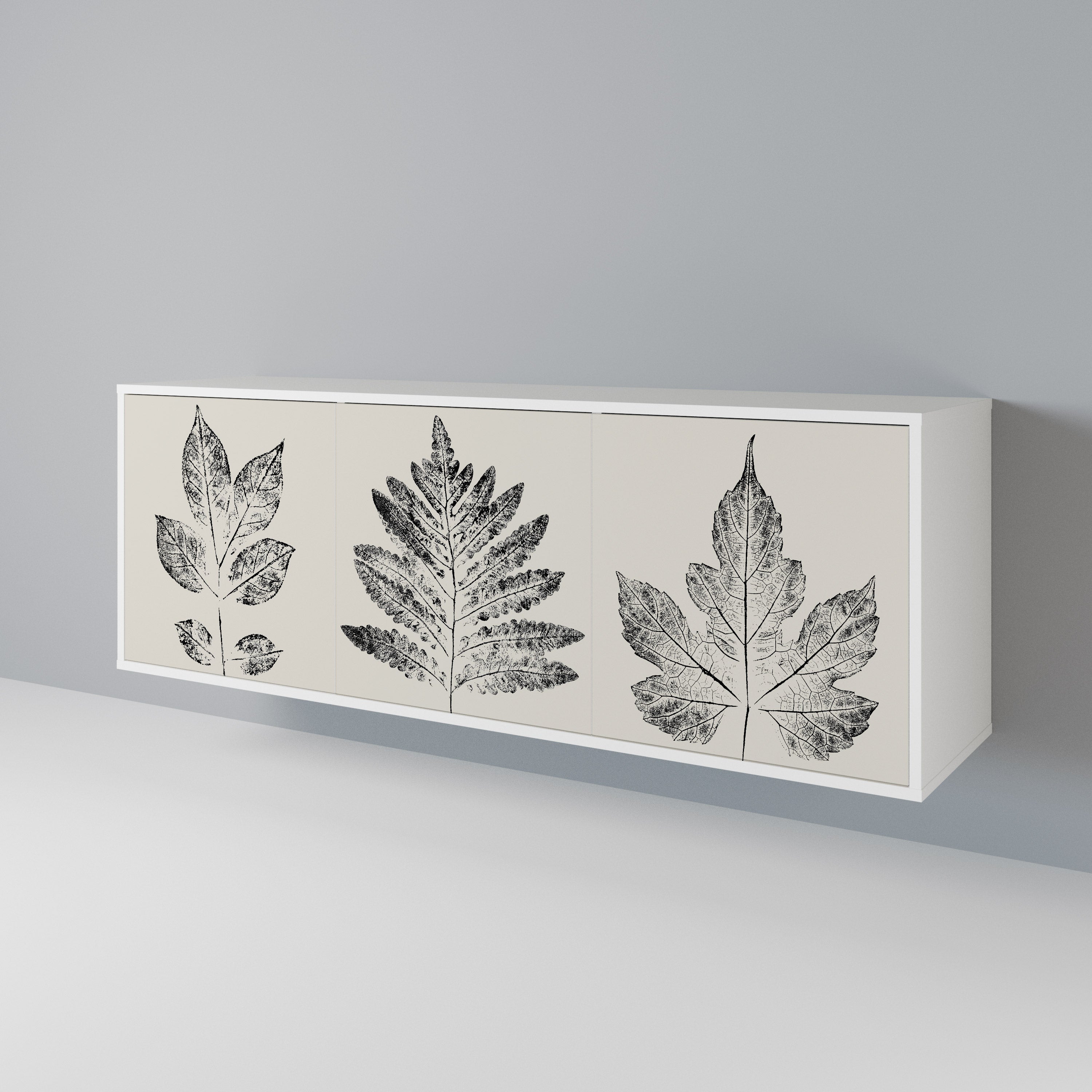 LEAFY STAMPS Třídveřová komoda