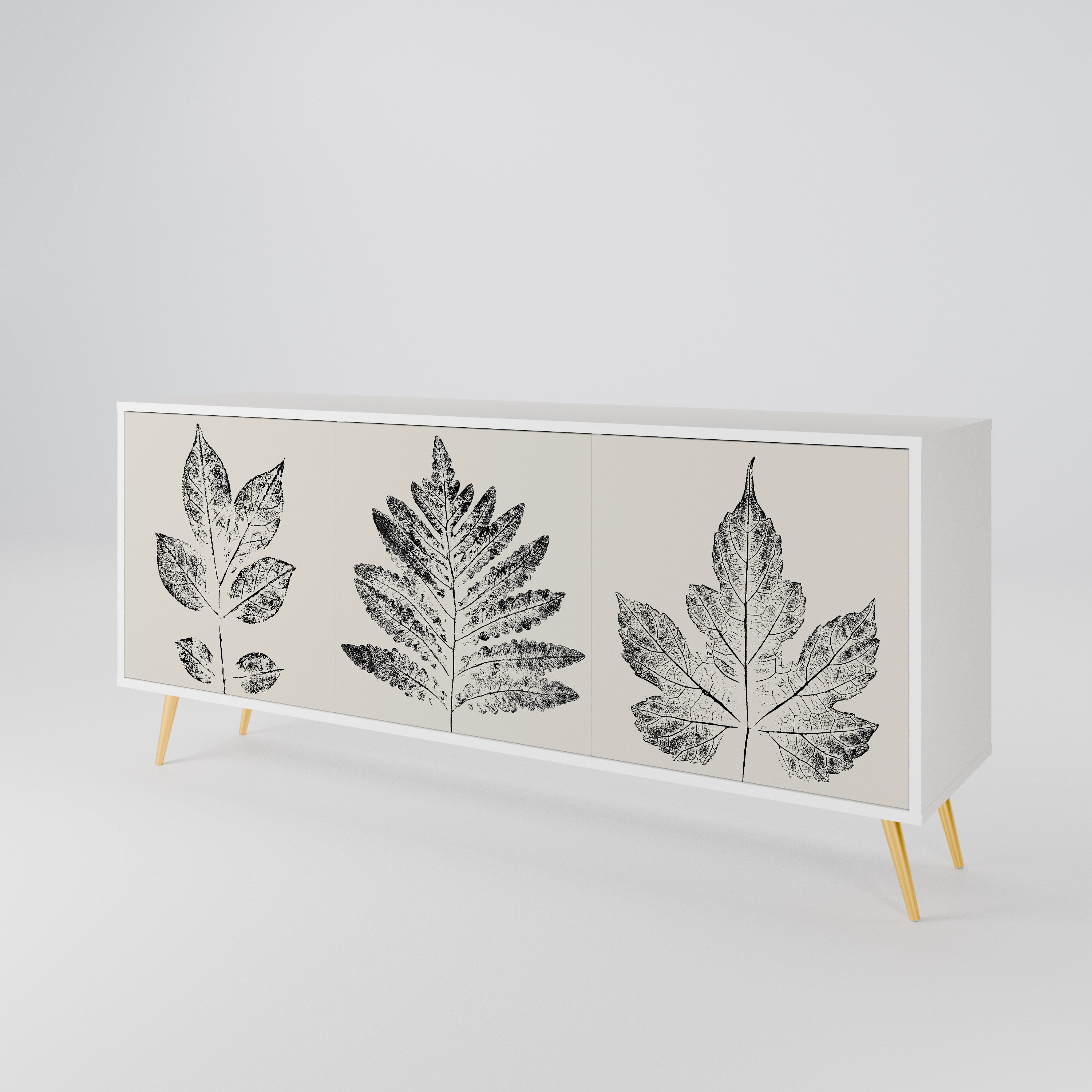 LEAFY STAMPS Třídveřová komoda