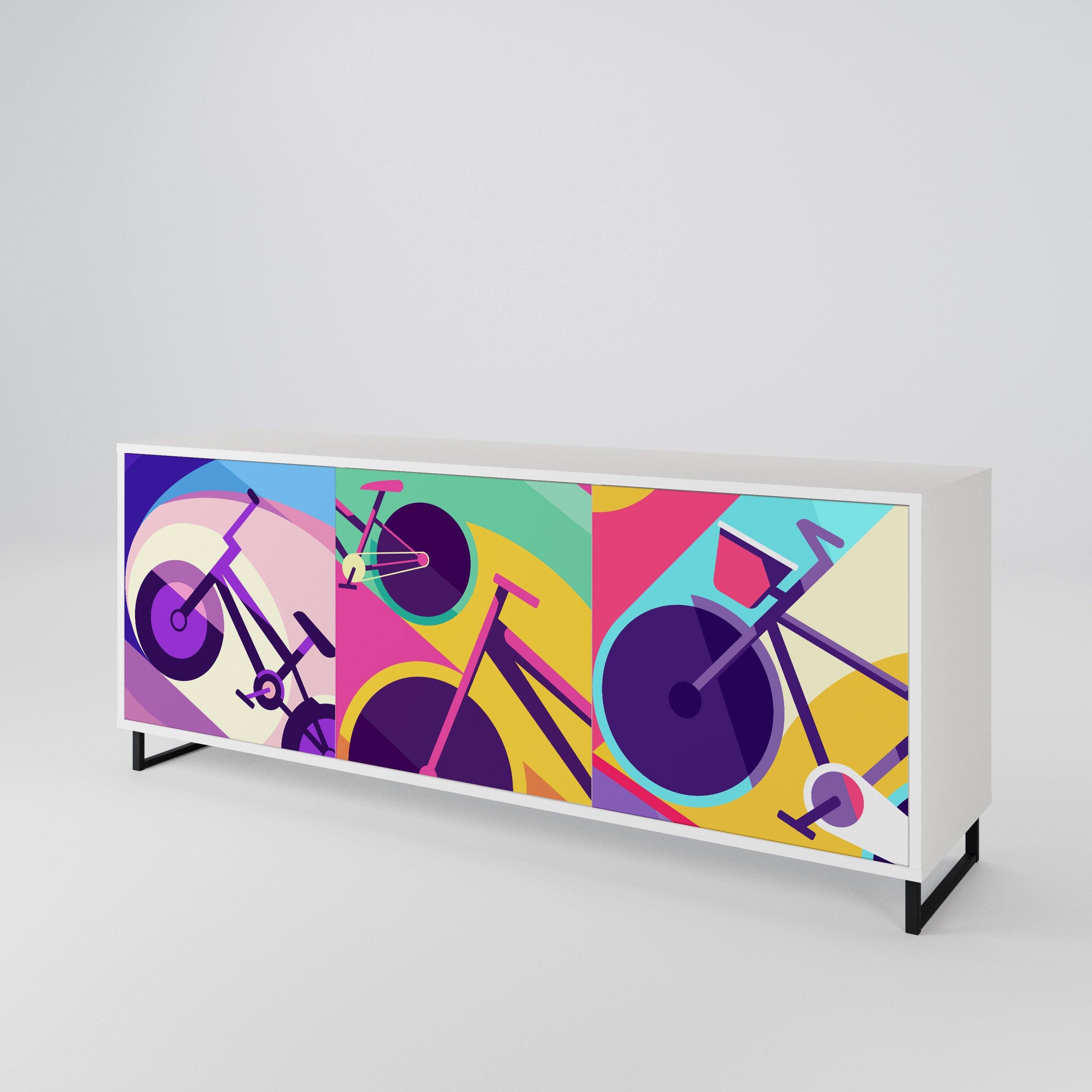 BIKE DREAMS Třídveřová komoda