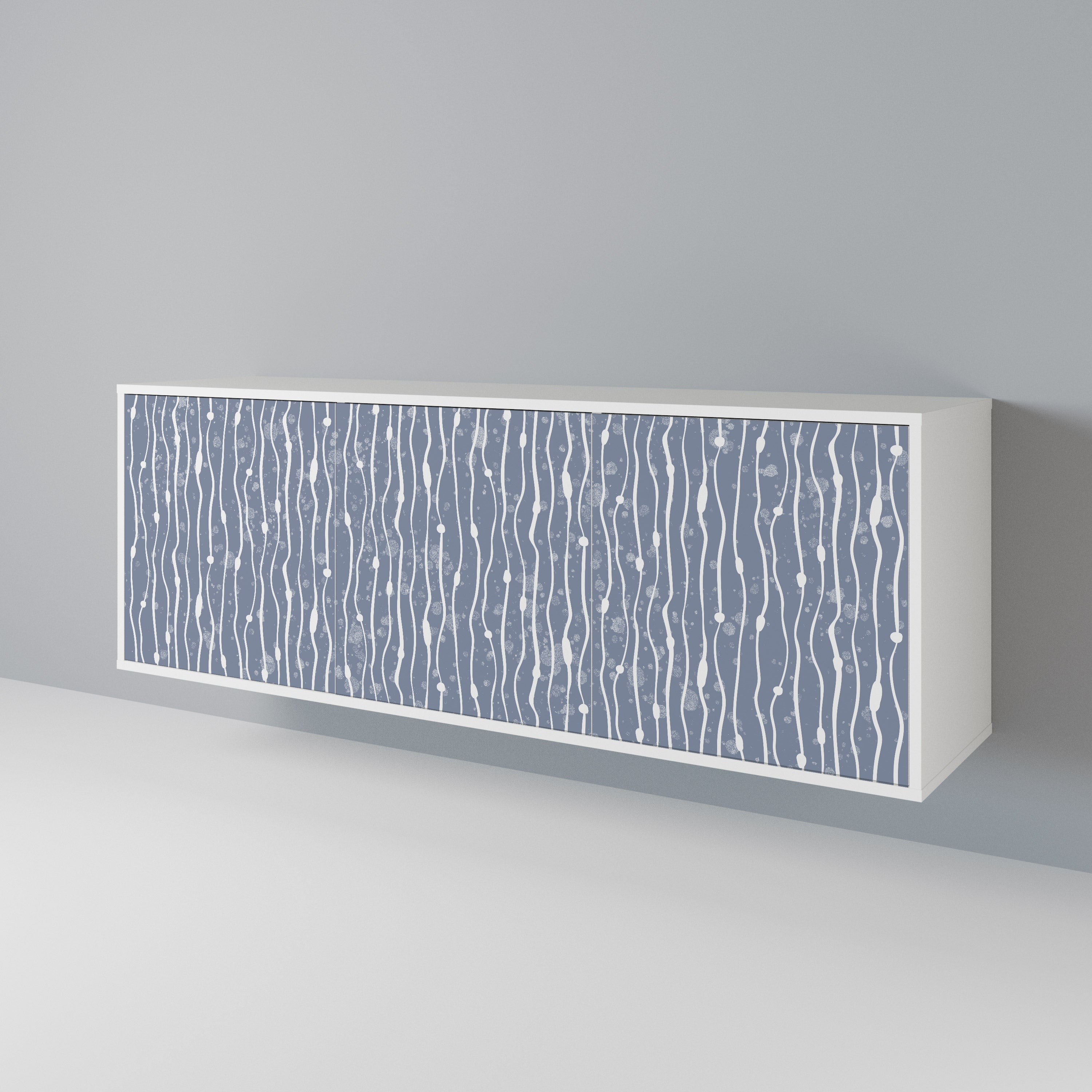 GRAPHITE RAIN Třídveřová komoda