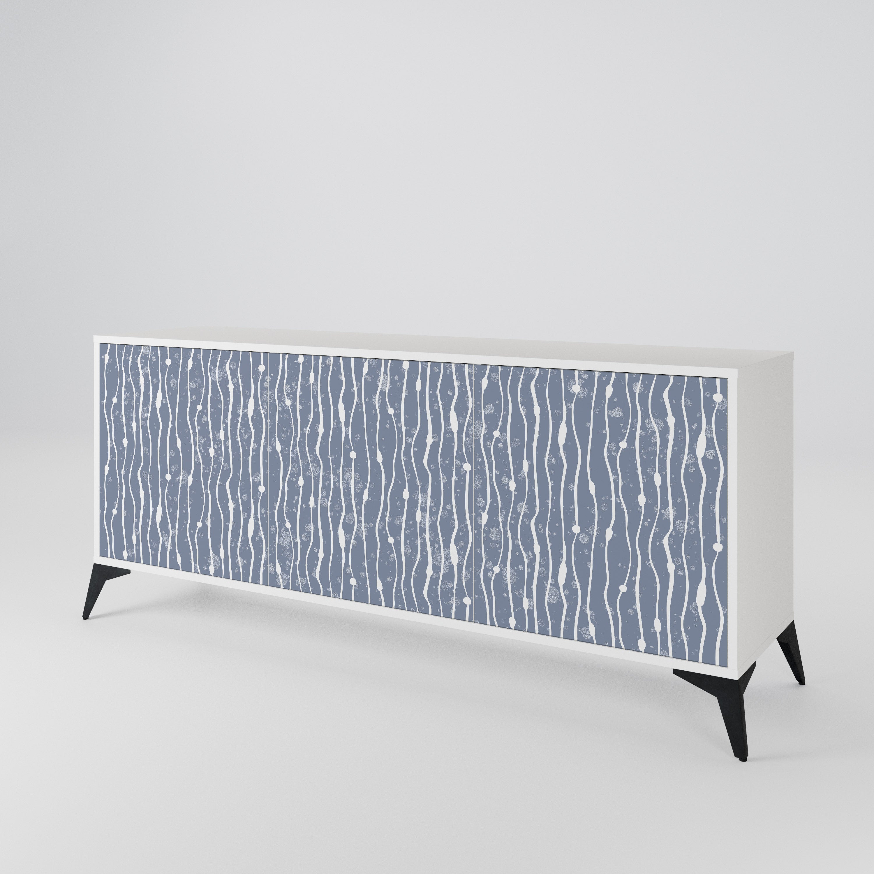 GRAPHITE RAIN Třídveřová komoda