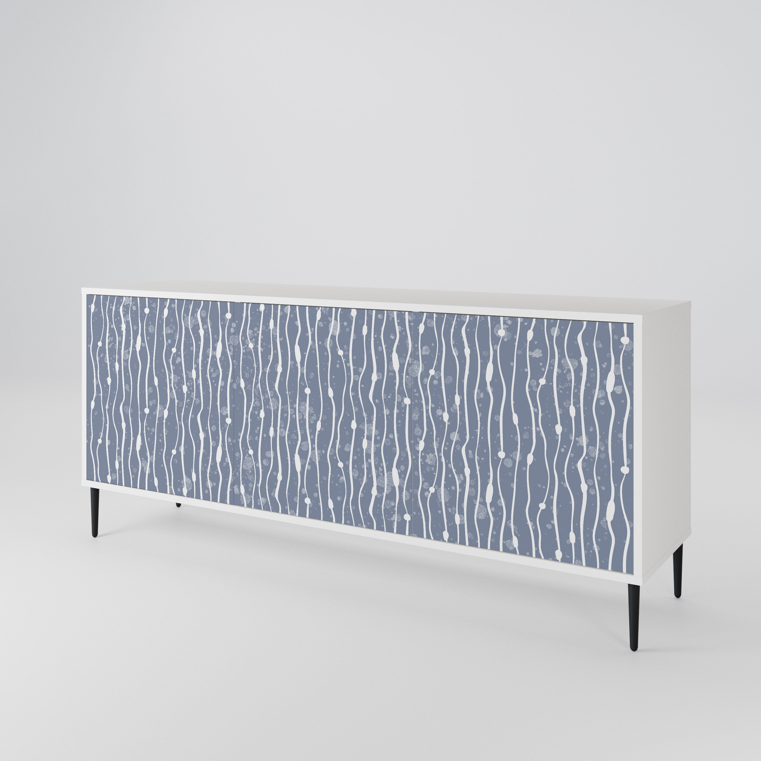 GRAPHITE RAIN Třídveřová komoda