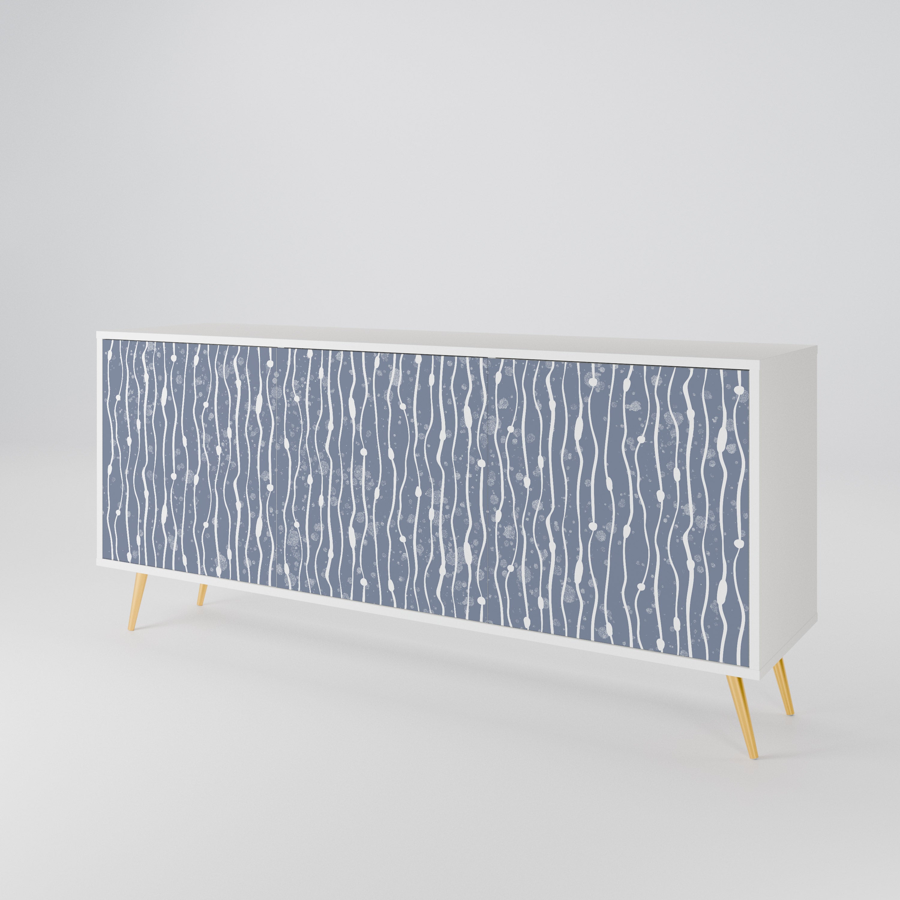 GRAPHITE RAIN Třídveřová komoda