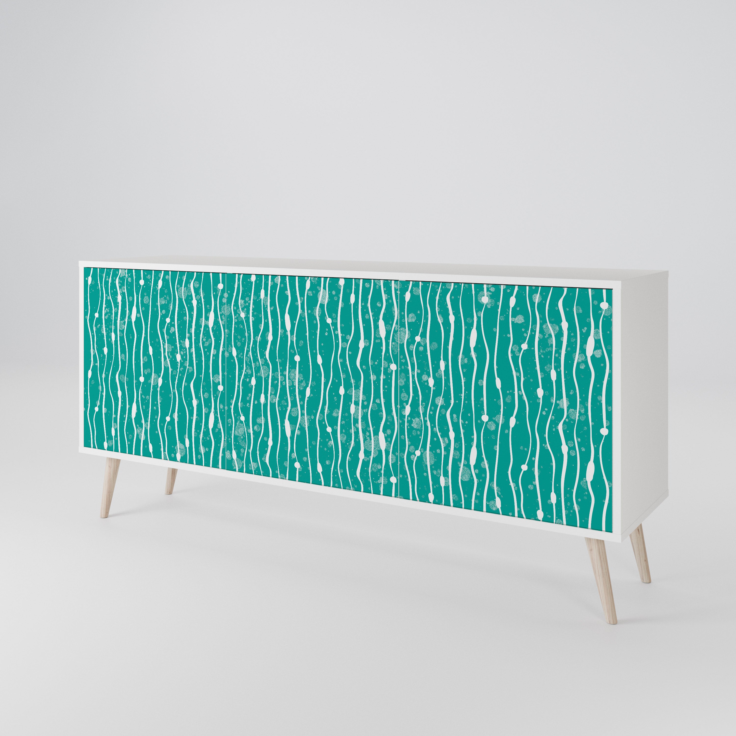 TURQUOISE RAIN Třídveřová komoda