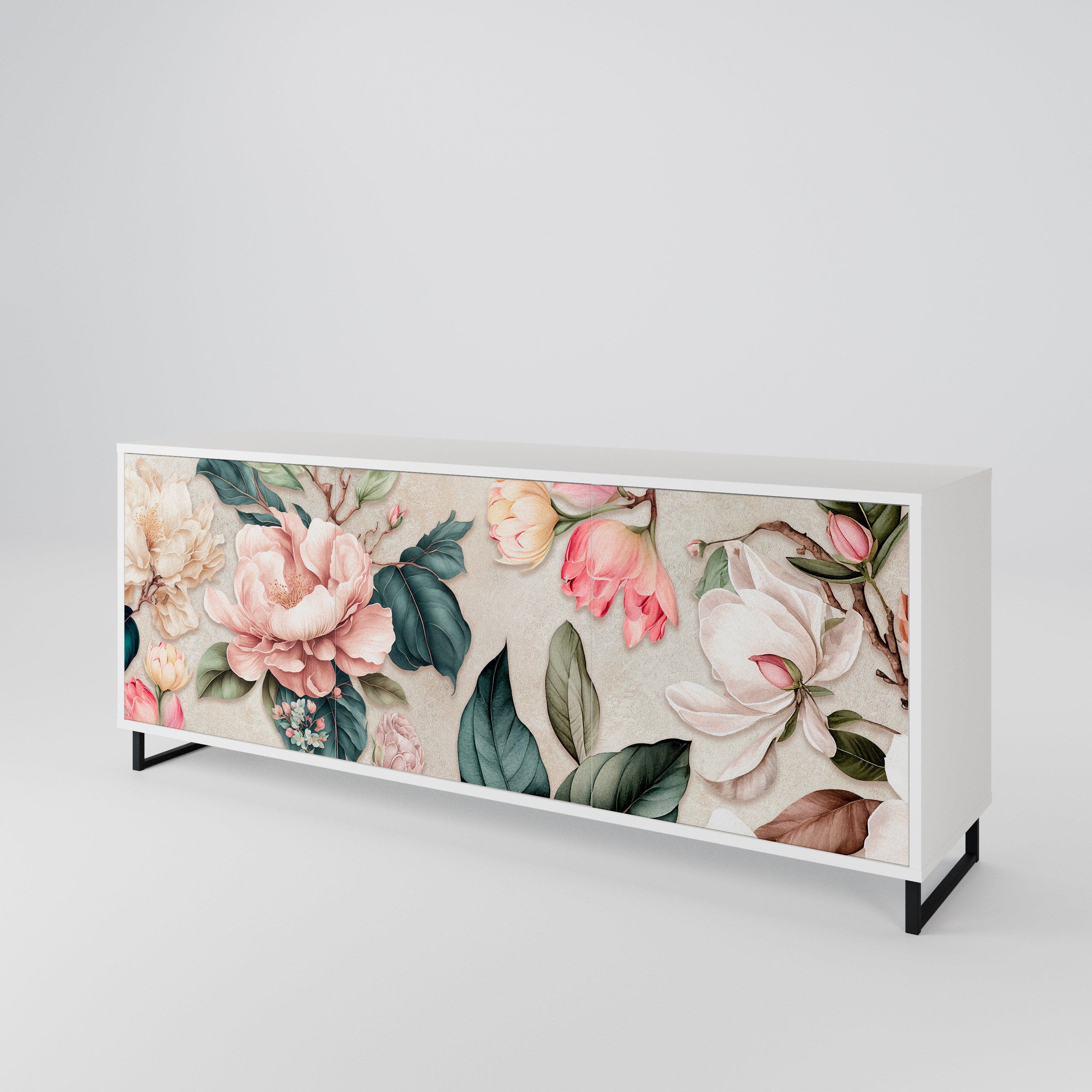 FLORAL GRACE Třídveřová komoda