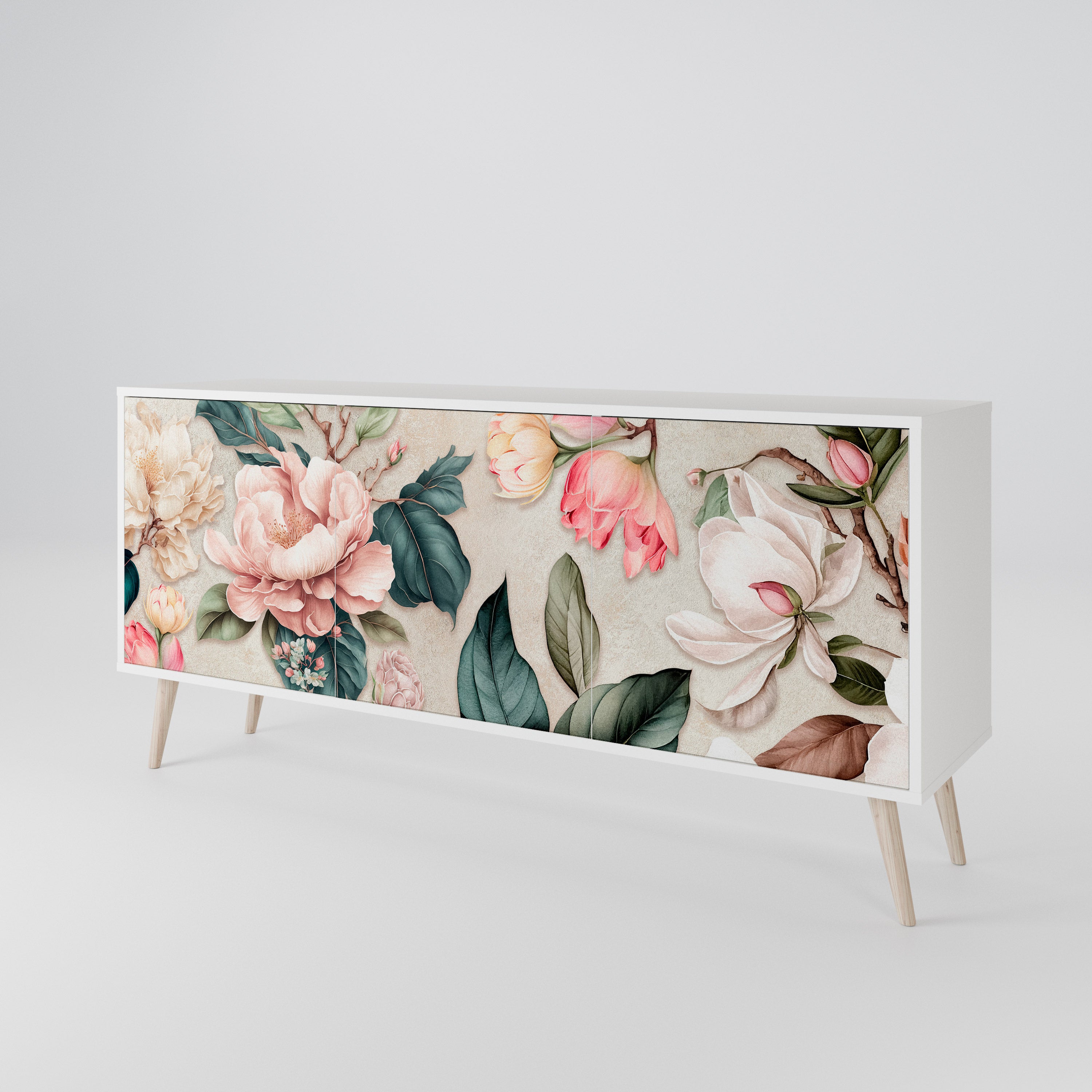 FLORAL GRACE Třídveřová komoda