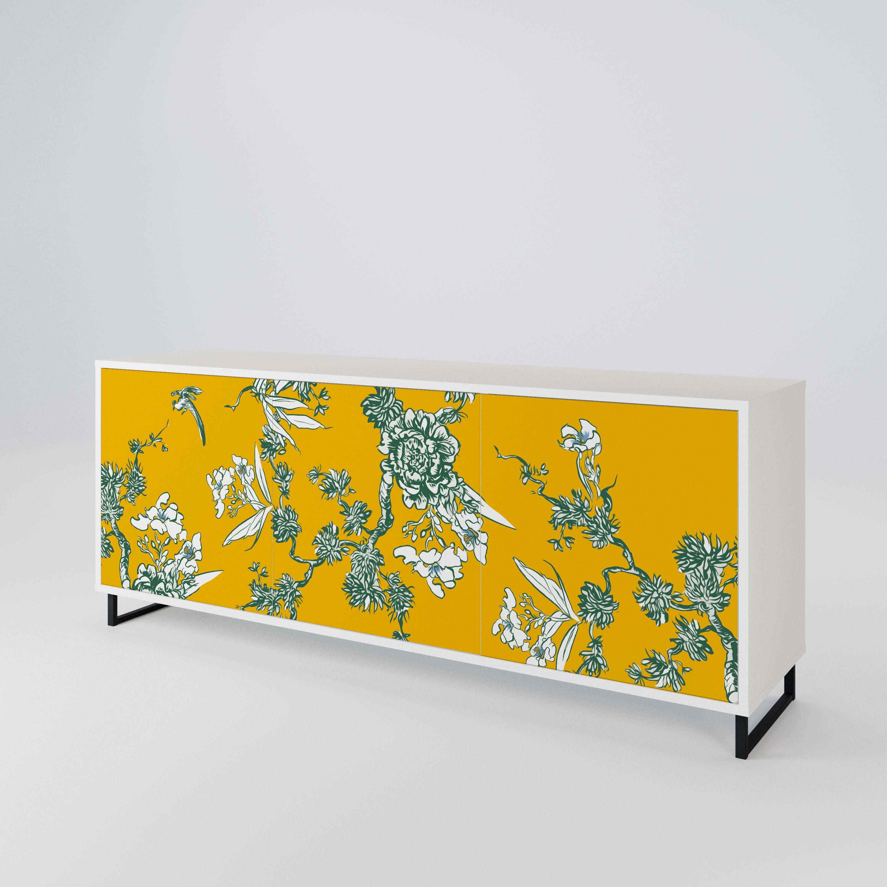 YELLOW CHINOISERIE Třídveřová komoda