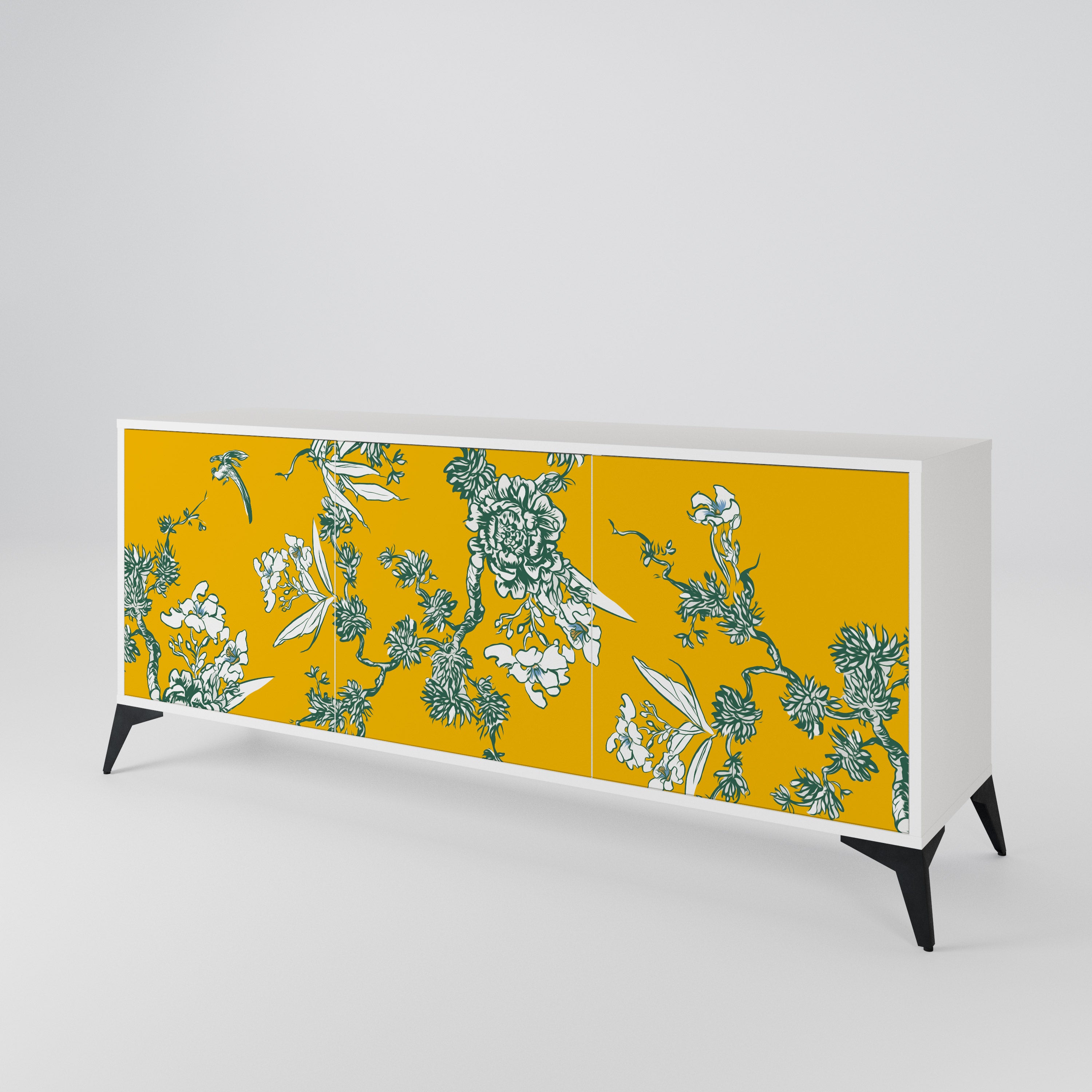 YELLOW CHINOISERIE Třídveřová komoda