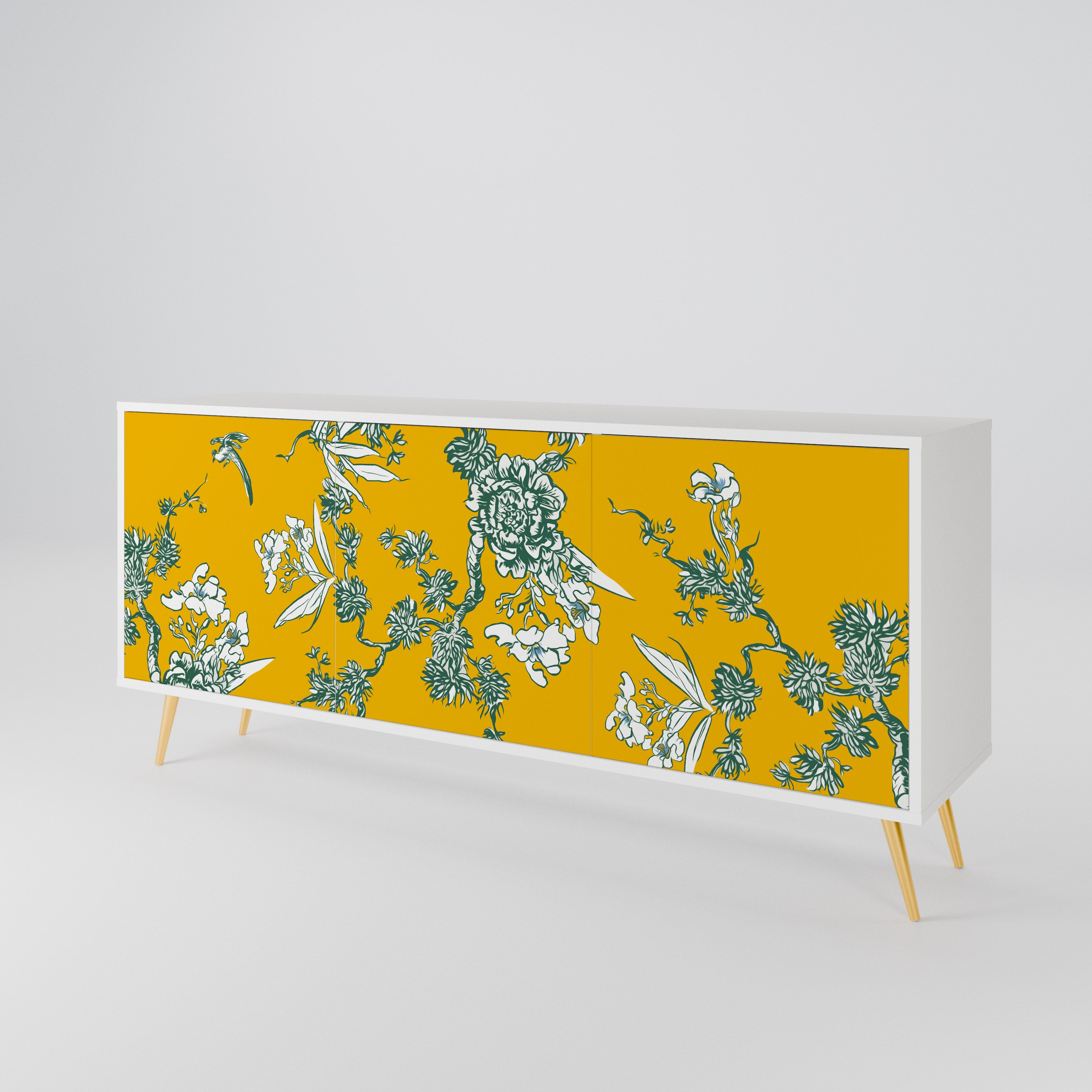 YELLOW CHINOISERIE Třídveřová komoda
