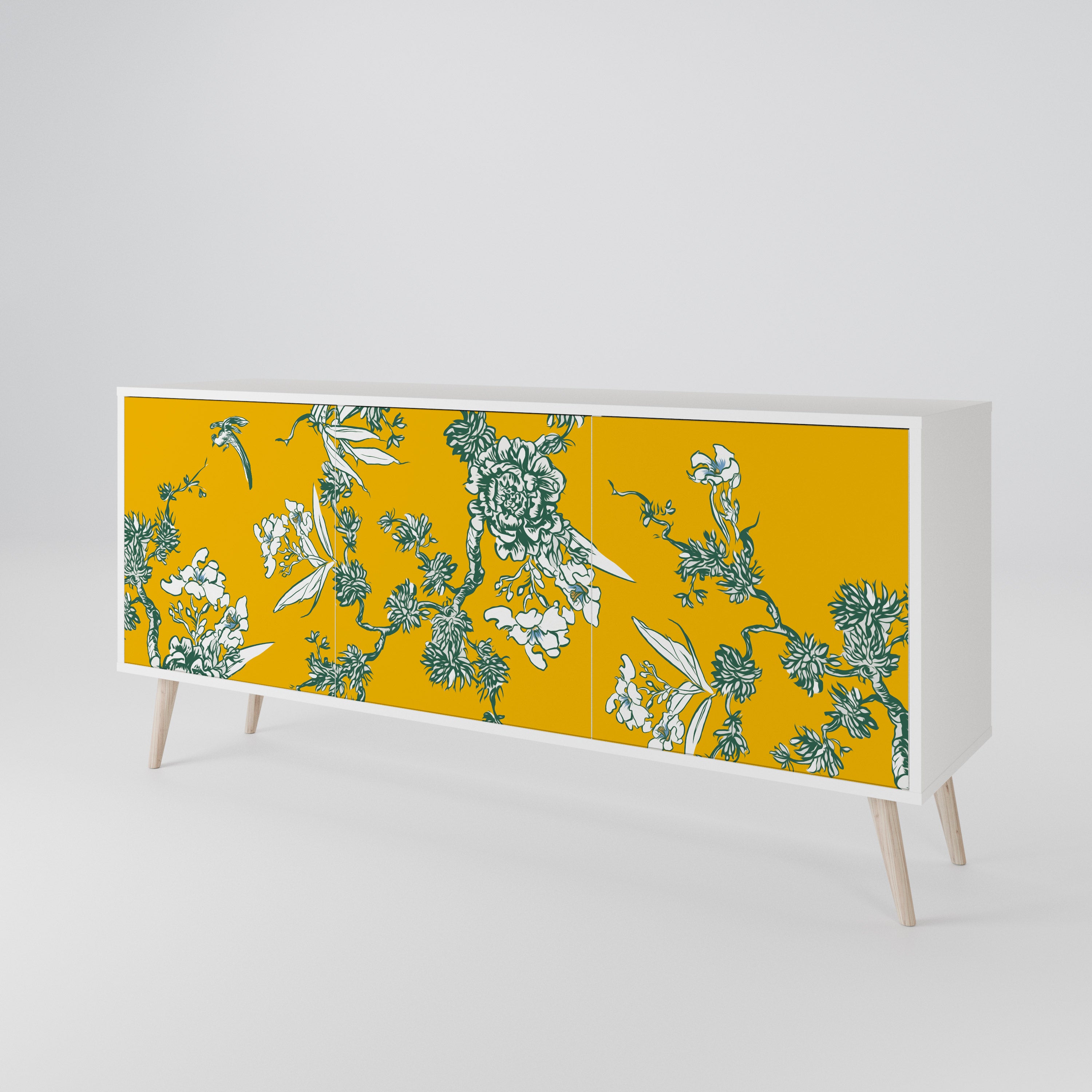 YELLOW CHINOISERIE Třídveřová komoda