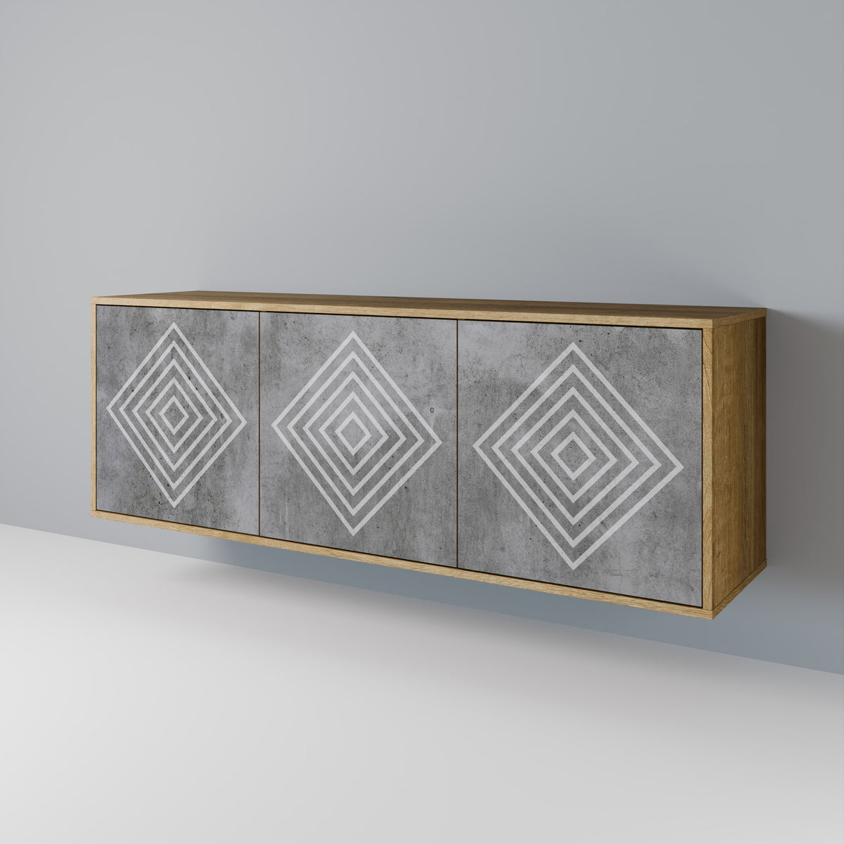 POLYGONAL ARTISTRY Třídveřová komoda