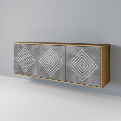 POLYGONAL ARTISTRY Třídveřová komoda