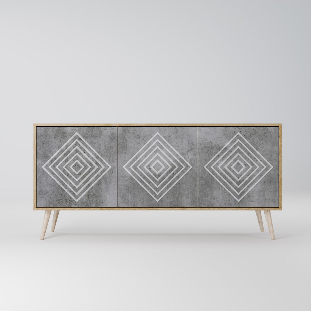POLYGONAL ARTISTRY 3-Door Sideboard