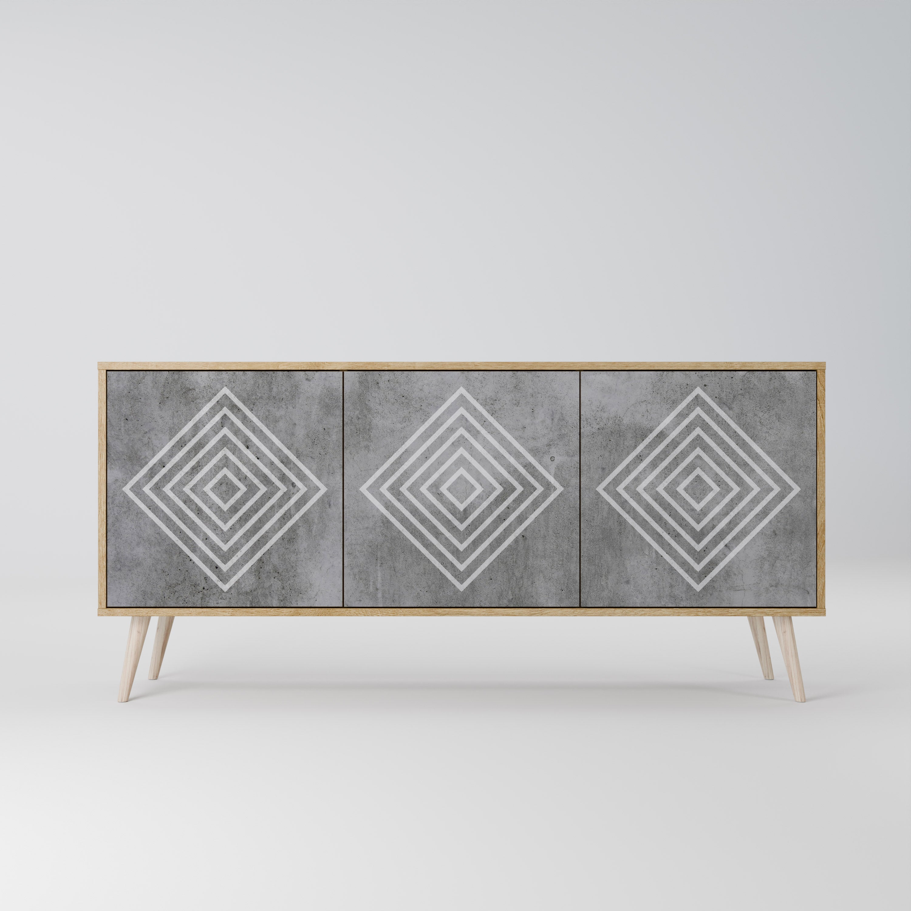 POLYGONAL ARTISTRY 3-Door Sideboard