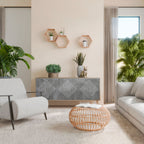 POLYGONAL ARTISTRY 3-Door Sideboard