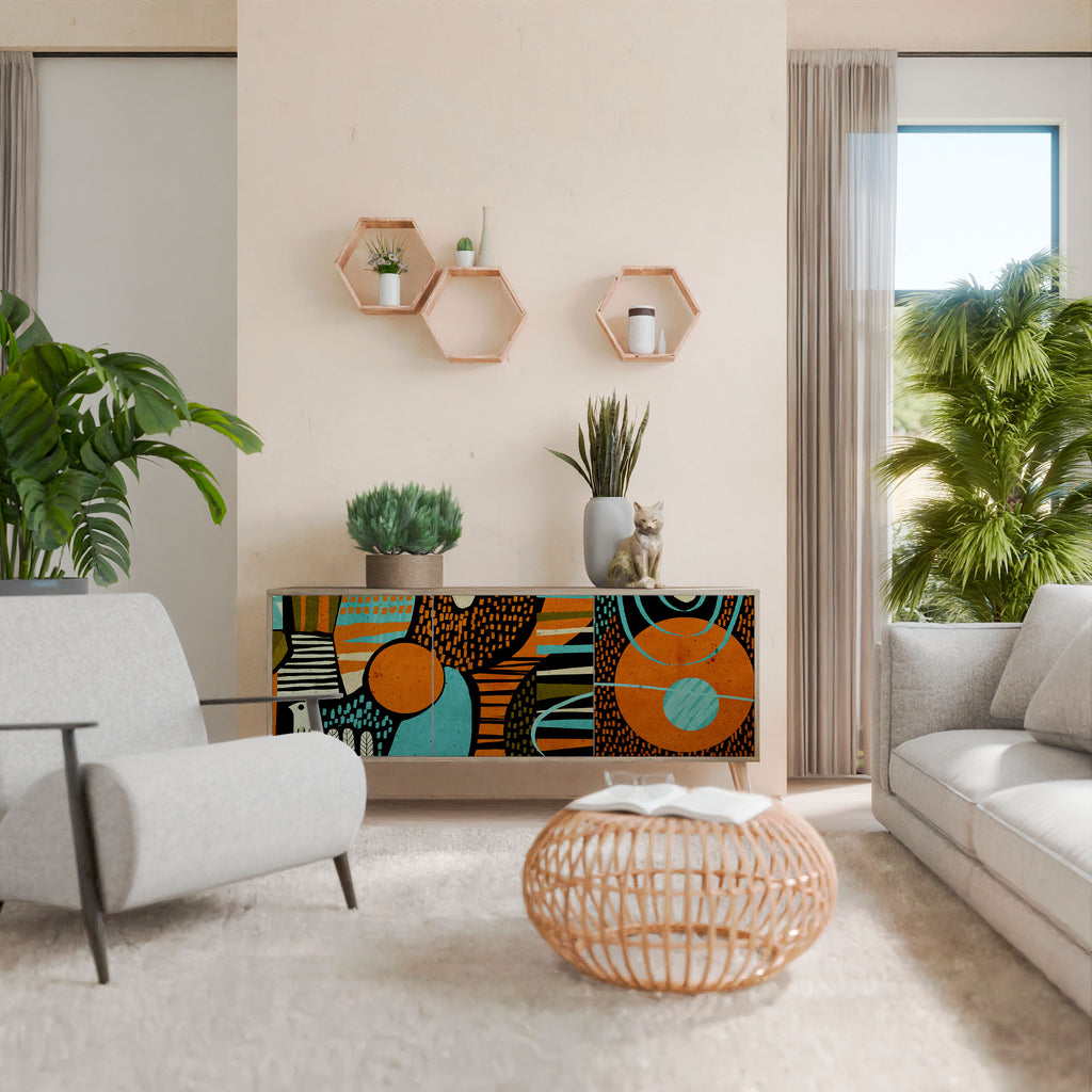 GEODE GLIMMER Třídveřová komoda