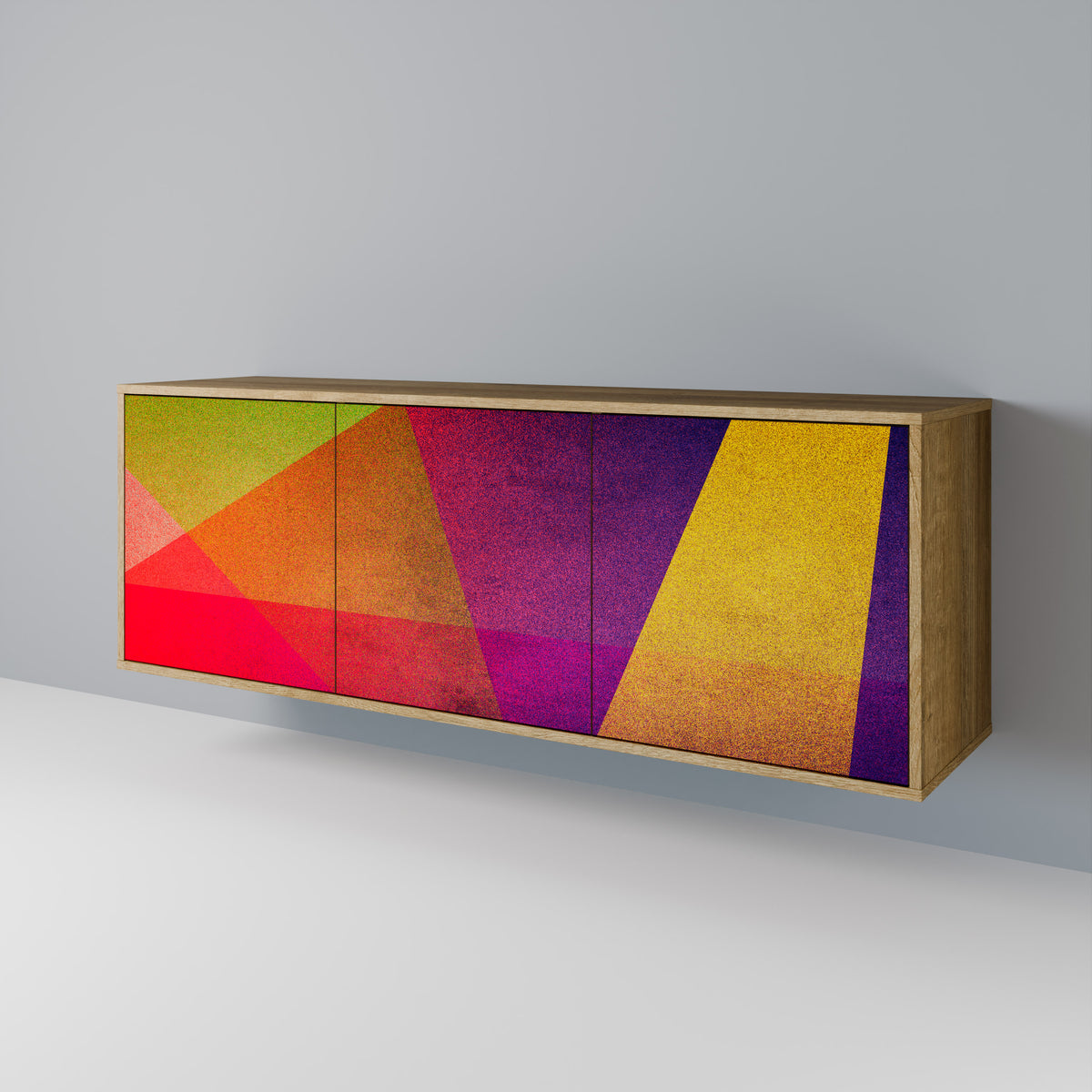 VIVID GEOMETRY Třídveřová komoda