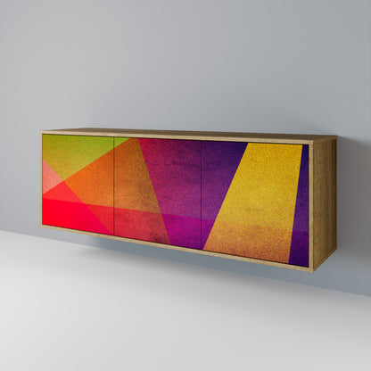 VIVID GEOMETRY Třídveřová komoda