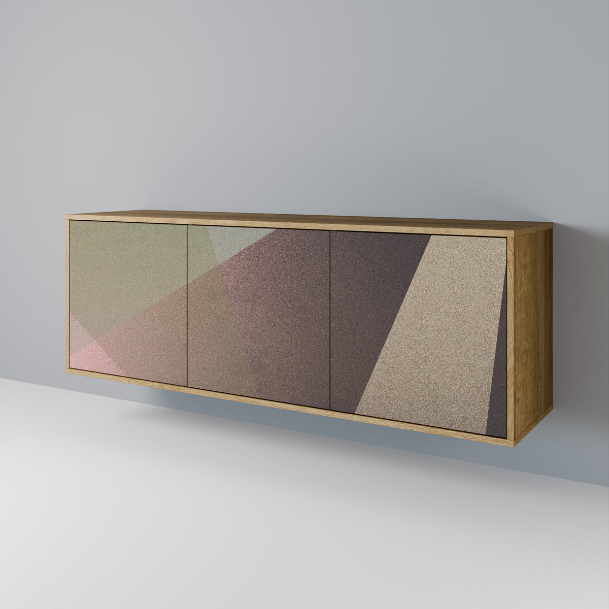 BEIGE GEOMETRY Třídveřová komoda