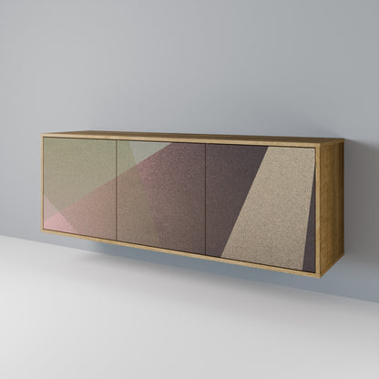 BEIGE GEOMETRY Třídveřová komoda