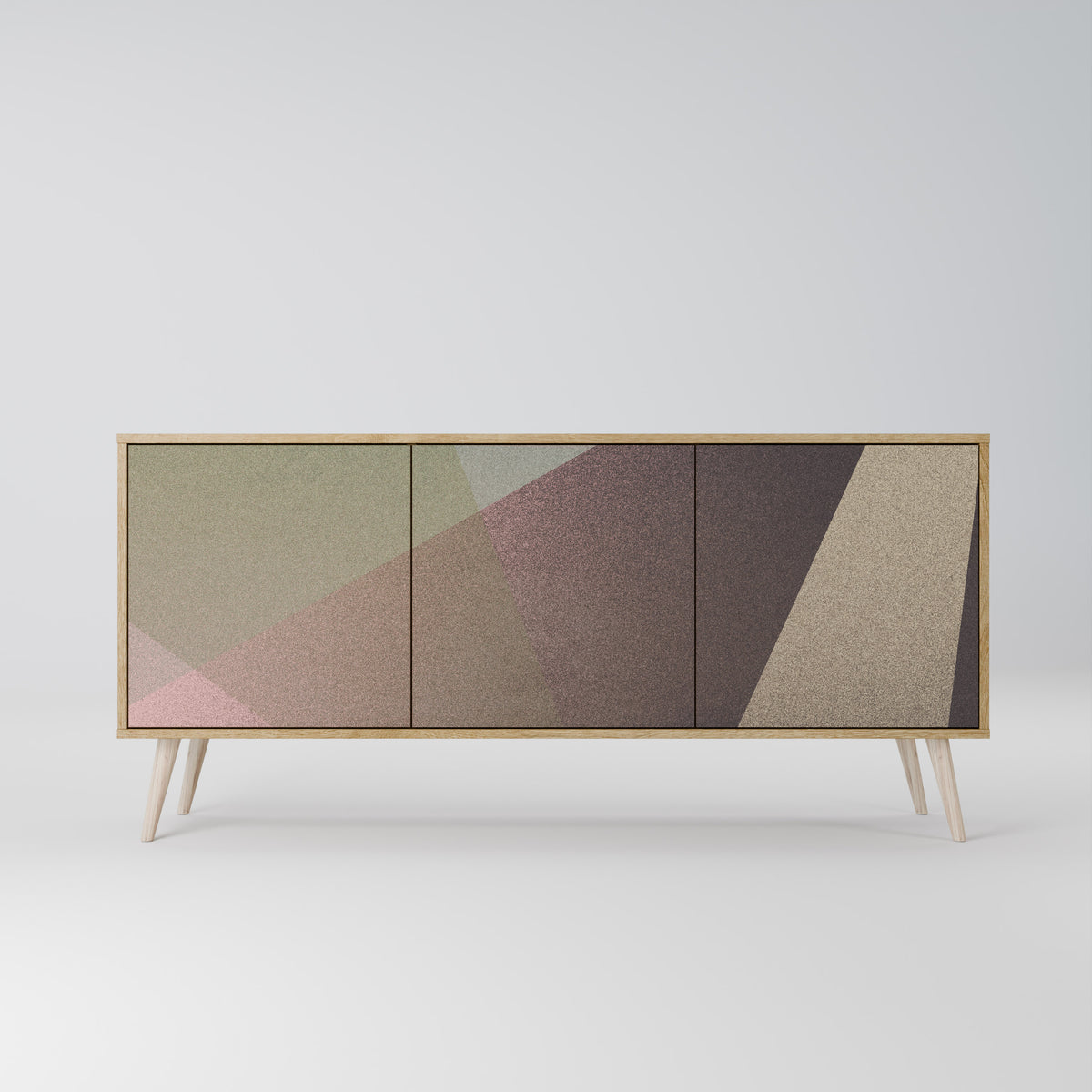 BEIGE GEOMETRY Třídveřová komoda