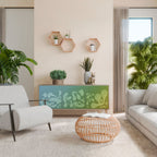 IRREGULAR BLUE Třídveřová komoda