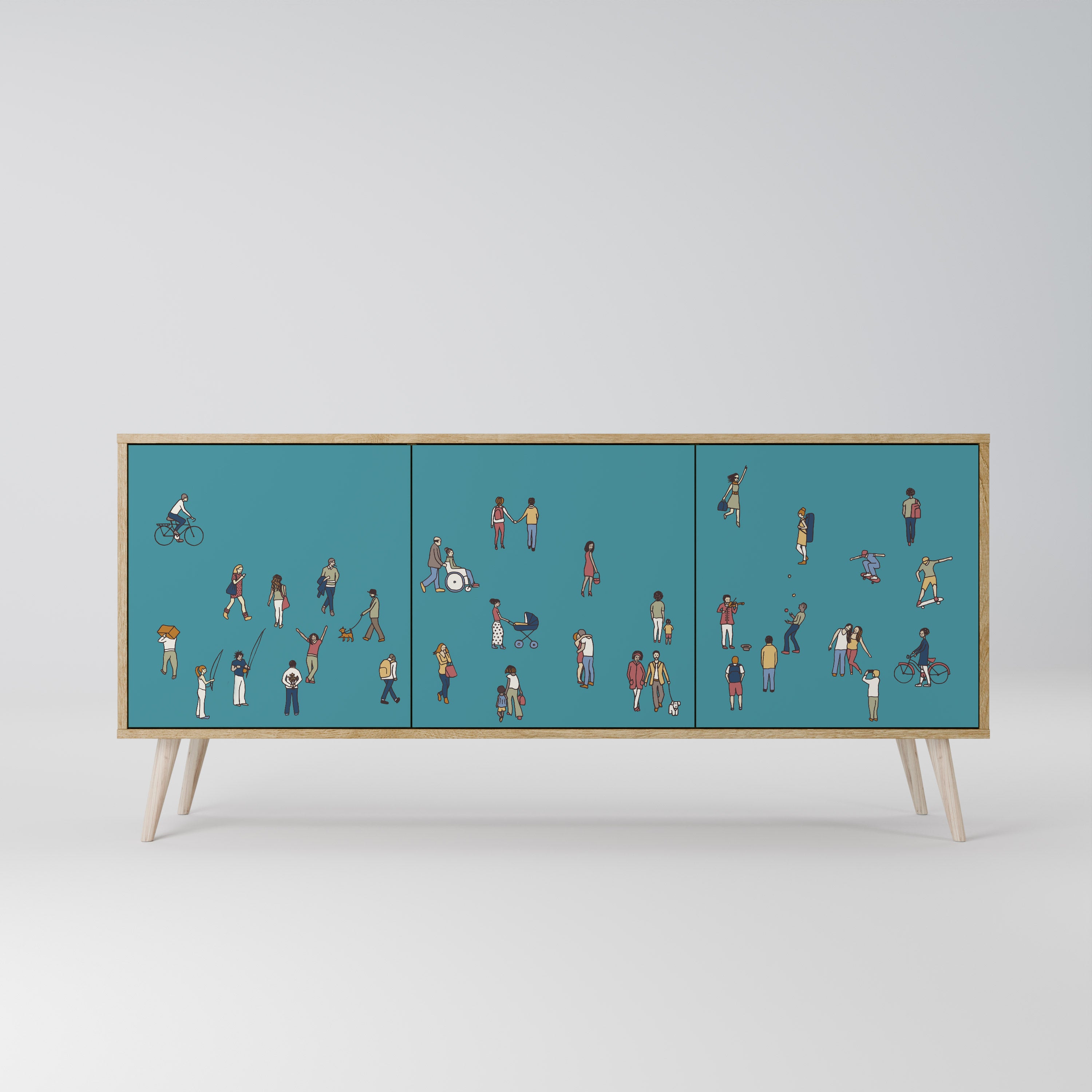 COLLECTIVE STREAM 3-Door Sideboard