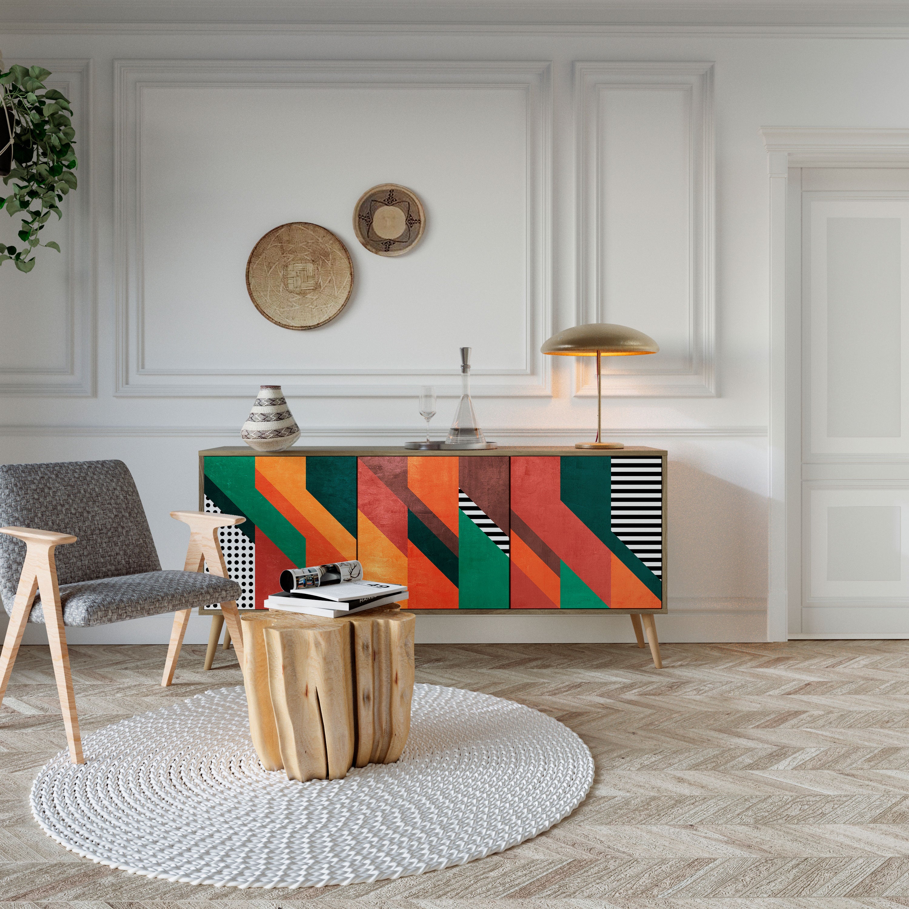 MAKESHIFT ARTISTRY 3-Door Sideboard