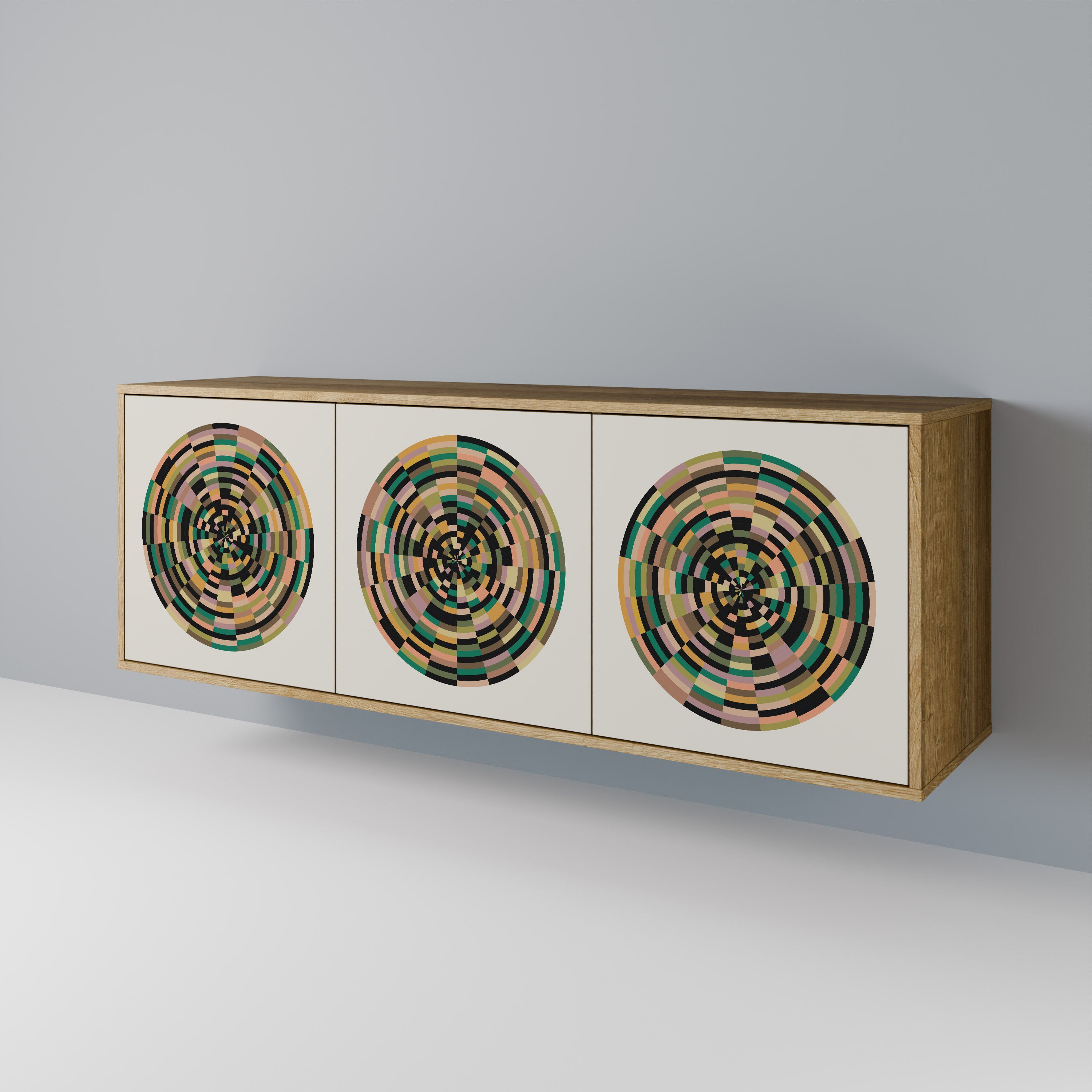 GREEN CIRCLES 3-Door Sideboard