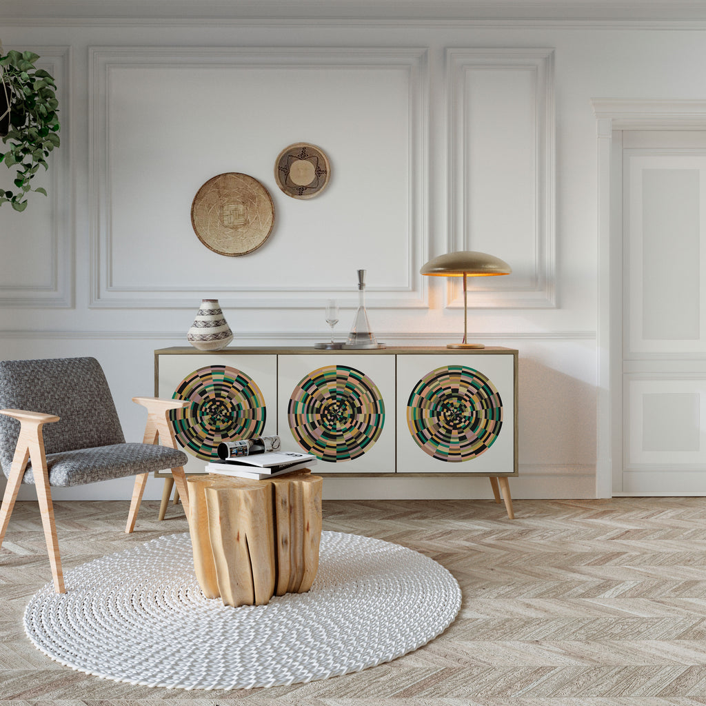 GREEN CIRCLES Třídveřová komoda