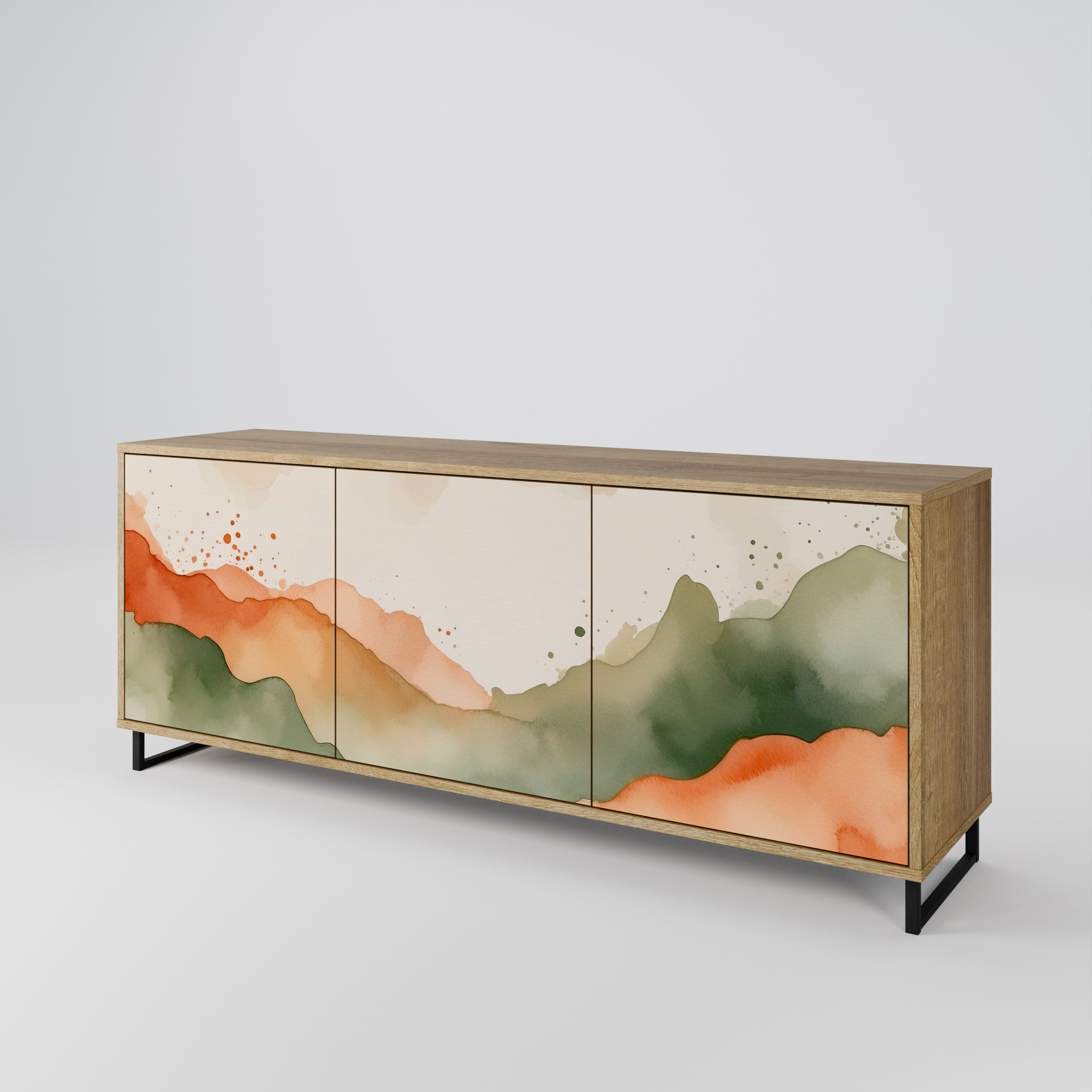 WATERCOLOUR PEAKS 3-Door Sideboard