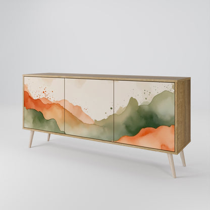 WATERCOLOUR PEAKS Třídveřová komoda