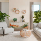 WATERCOLOUR PEAKS Třídveřová komoda