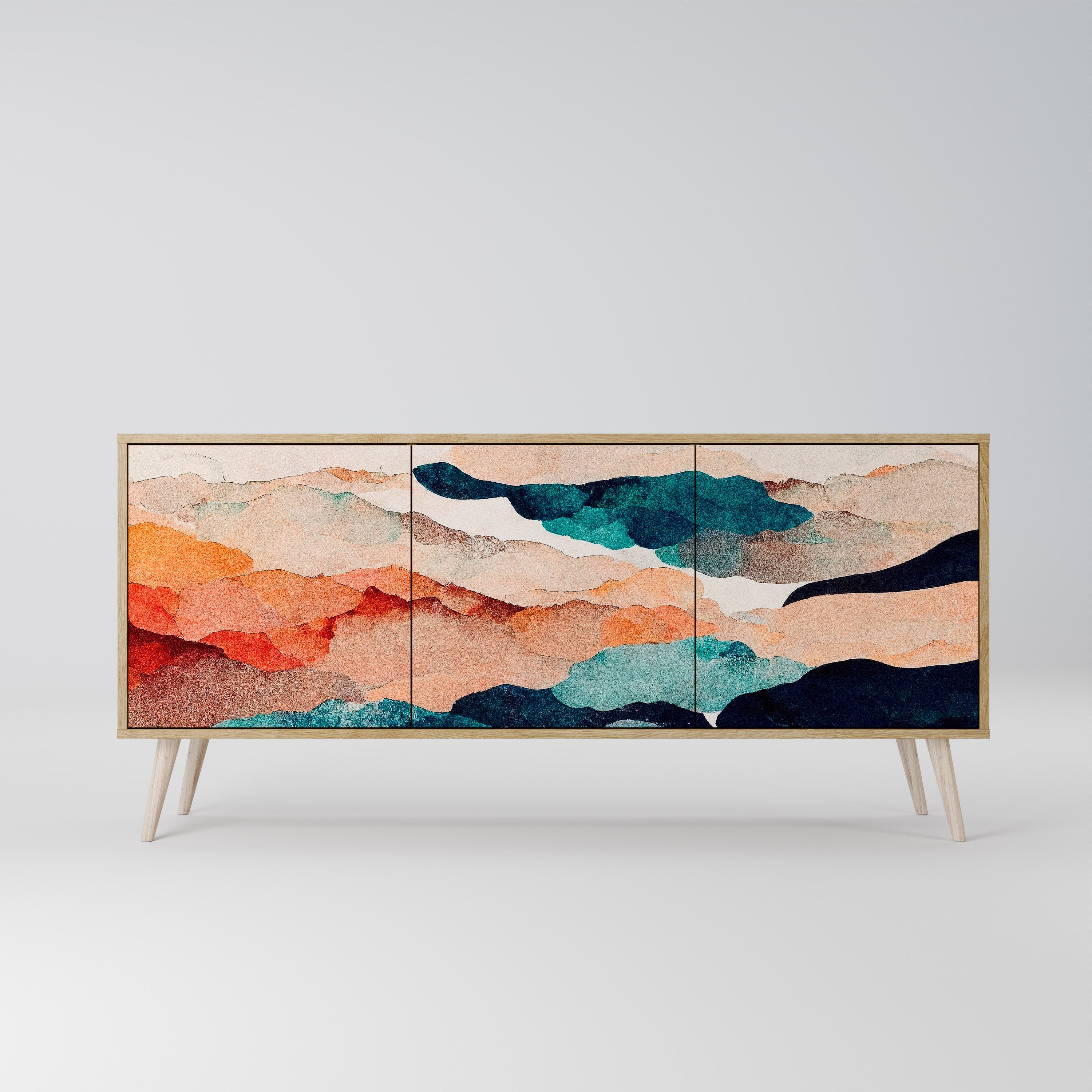 ABSTRACT LANDSCAPE 3-Door Sideboard