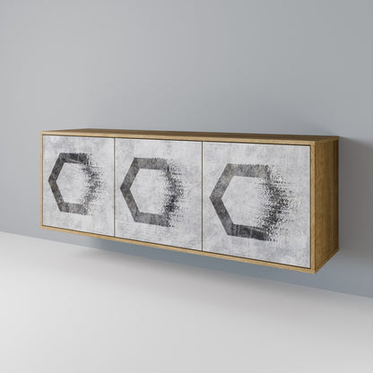 HEXAGONAL FIGURES Třídveřová komoda