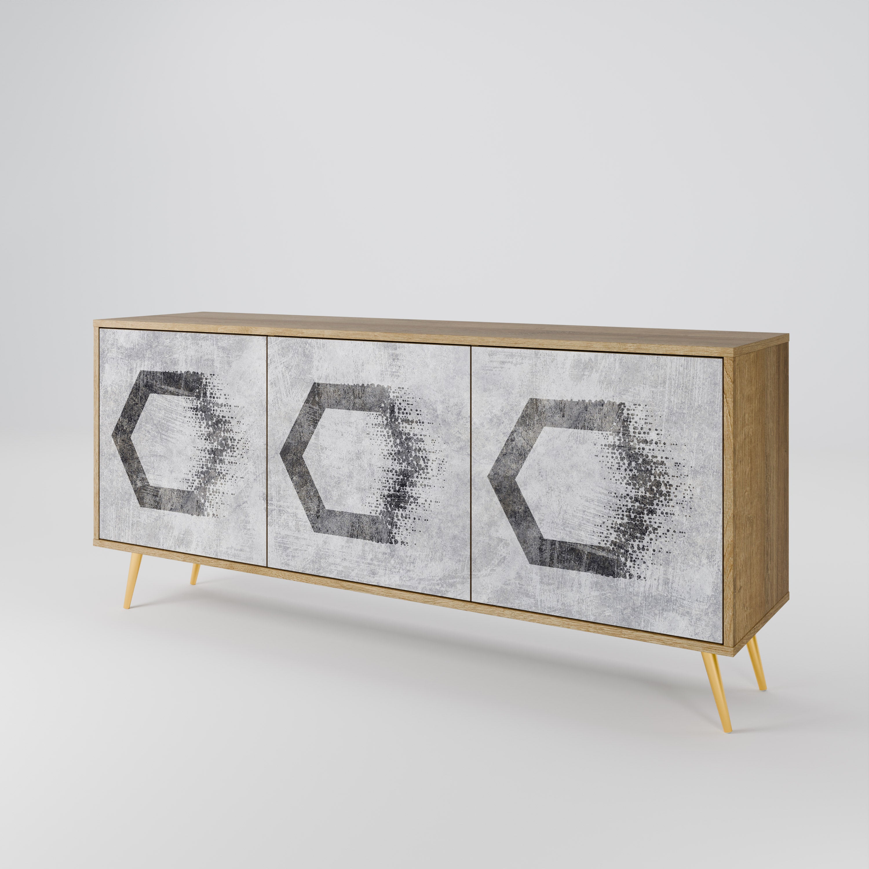 HEXAGONAL FIGURES 3-Door Sideboard