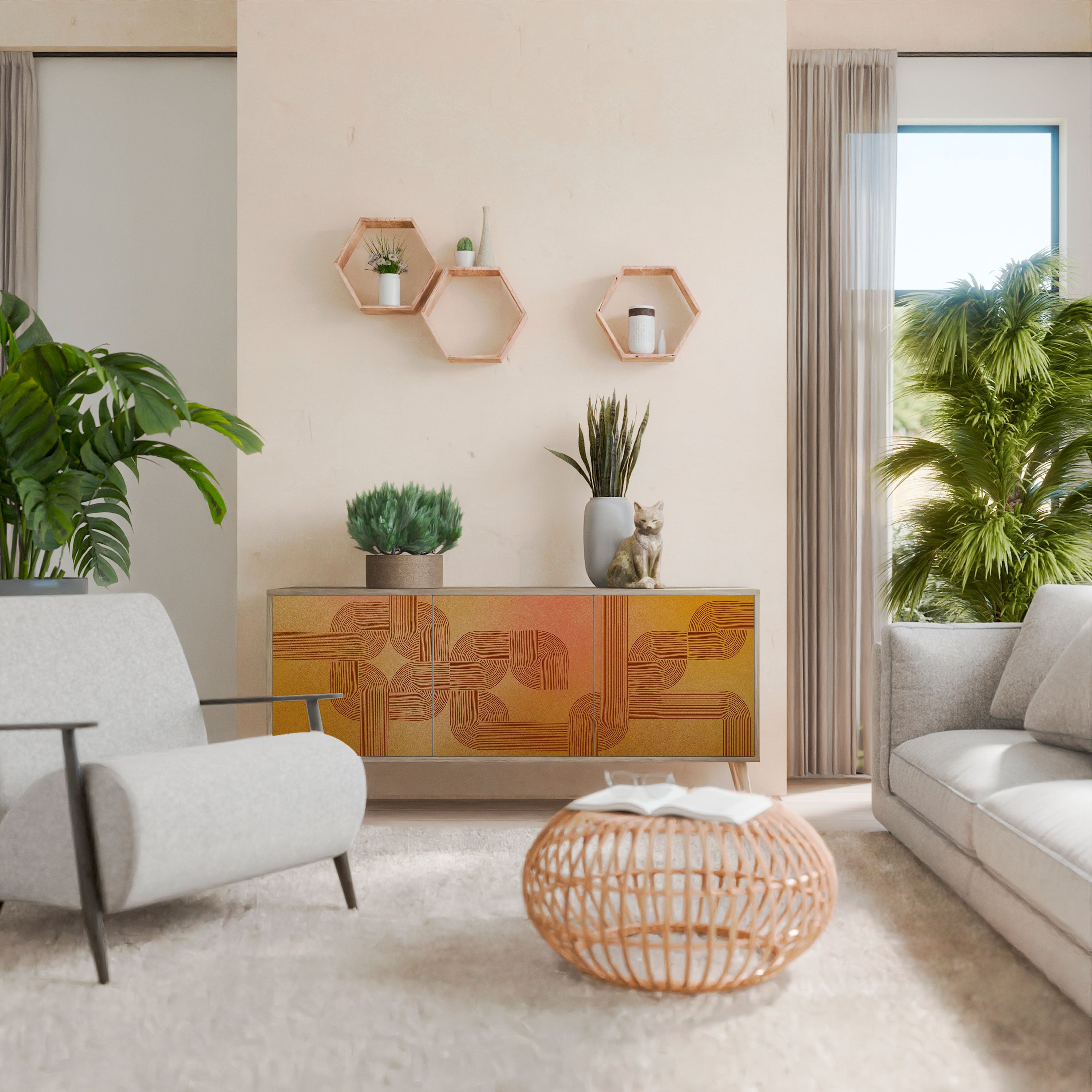 STRENGTHENING RELATION Třídveřová komoda