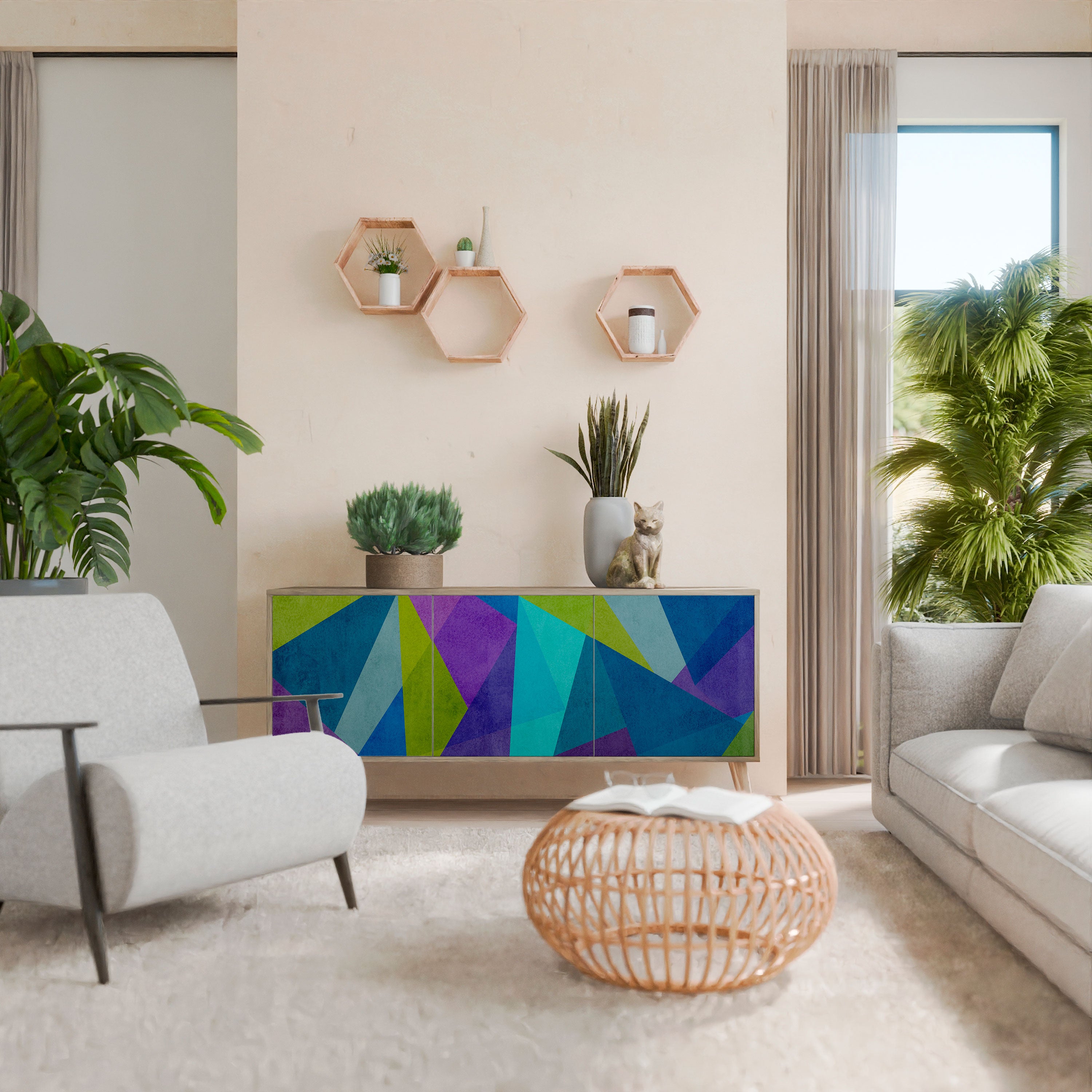 COLD SHOWCASE Třídveřová komoda