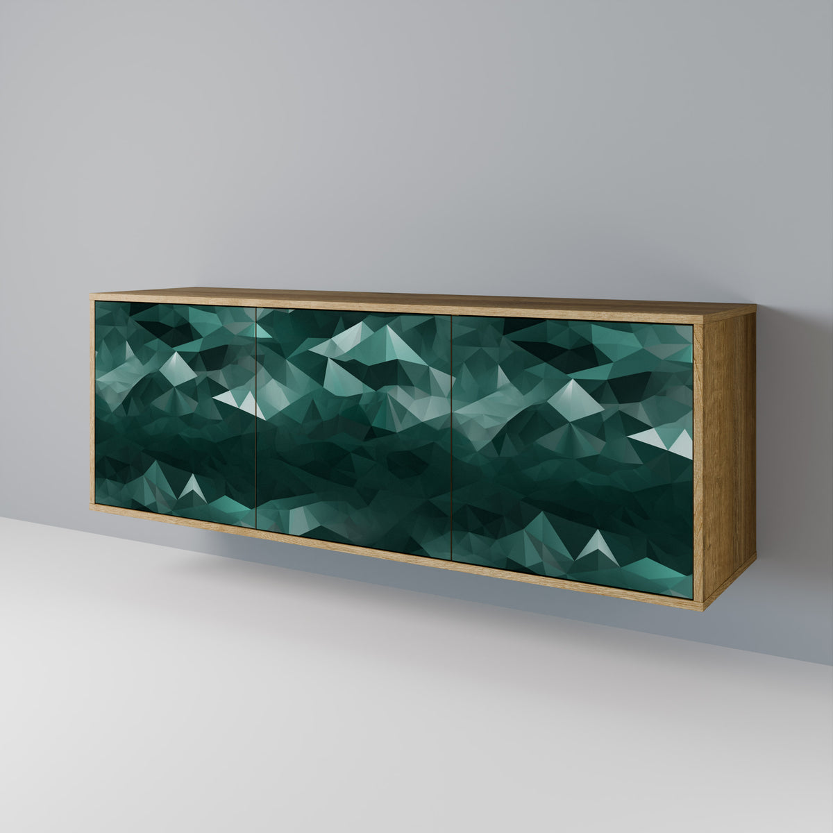 POLYGONAL FLOATING Třídveřová komoda