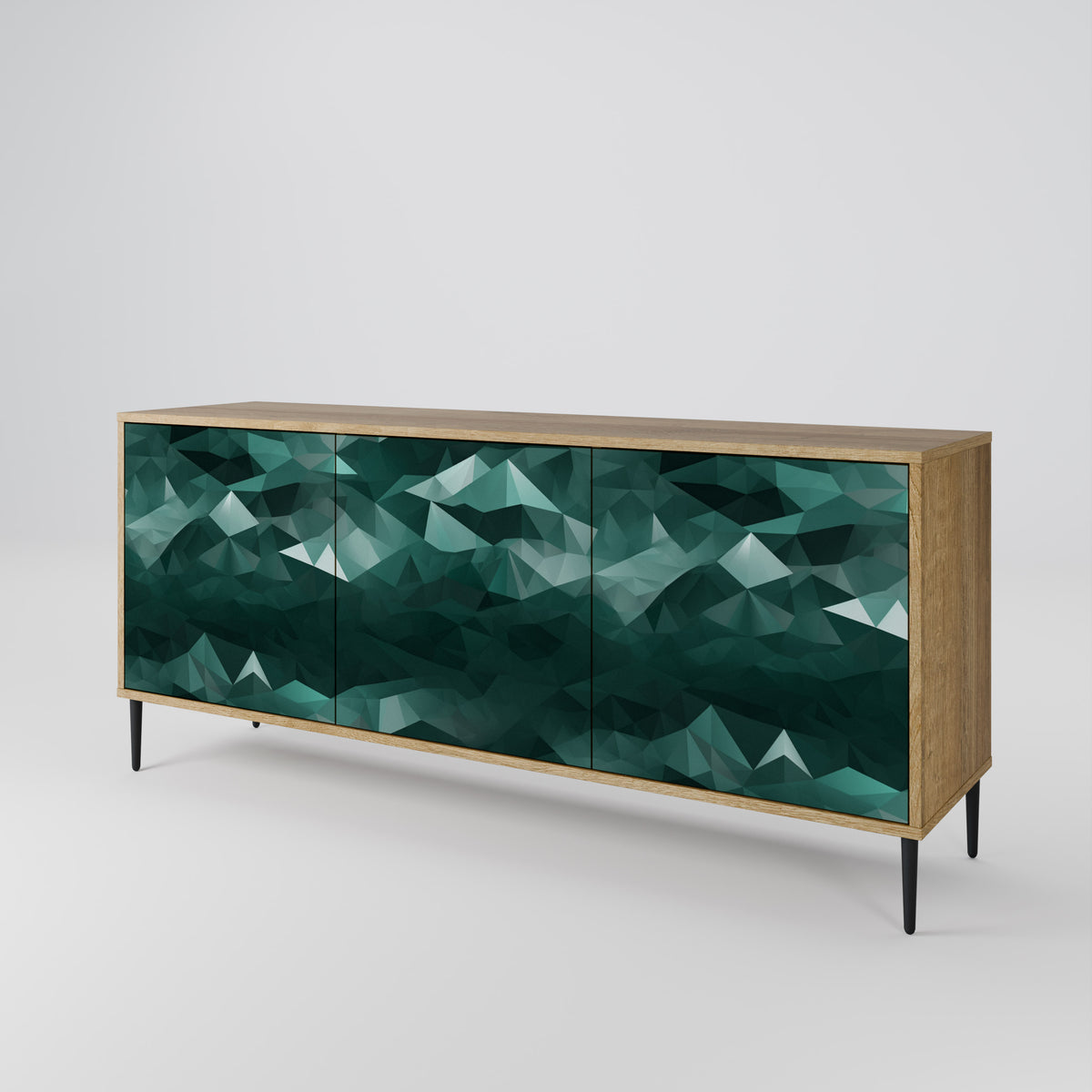 POLYGONAL FLOATING Třídveřová komoda