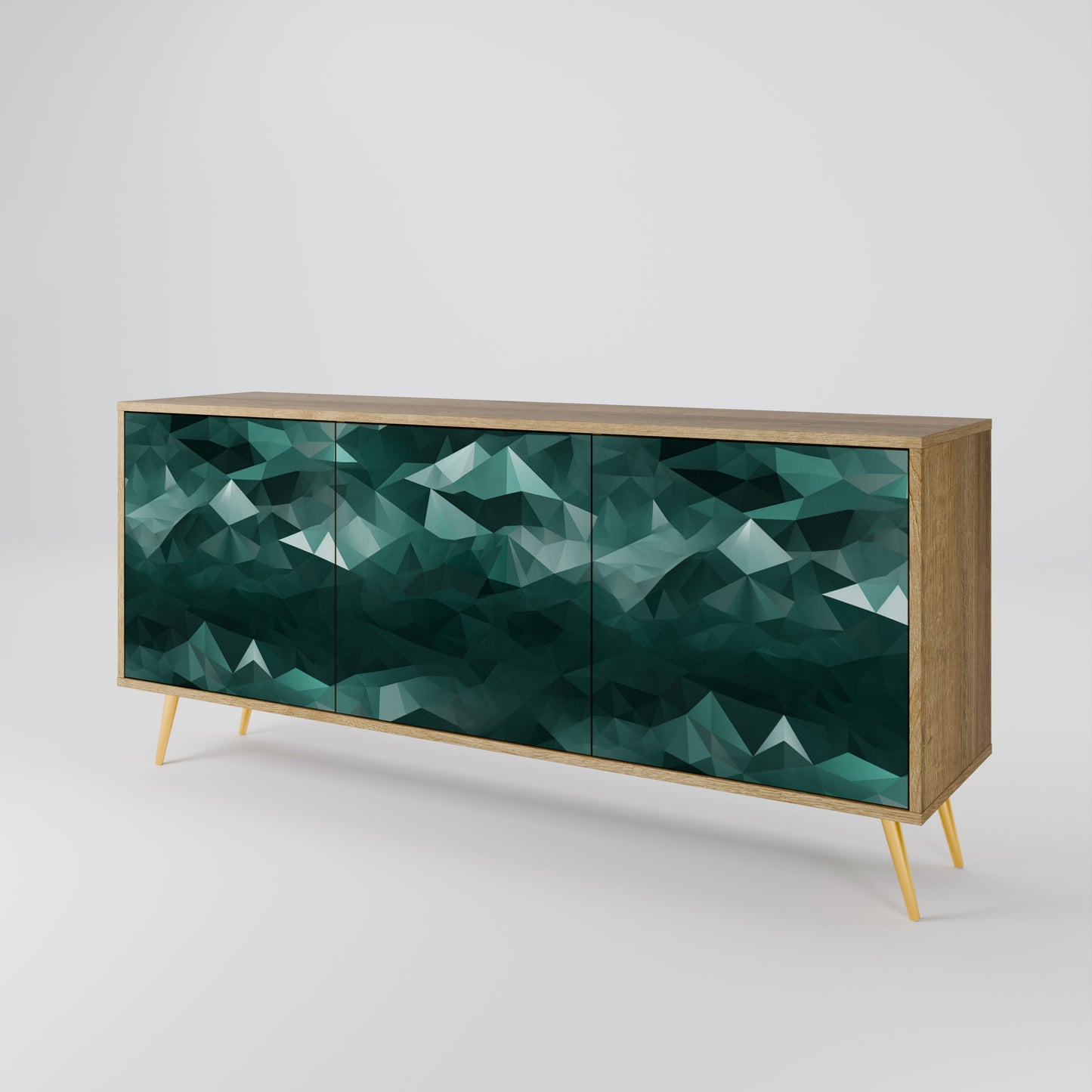 POLYGONAL FLOATING Třídveřová komoda