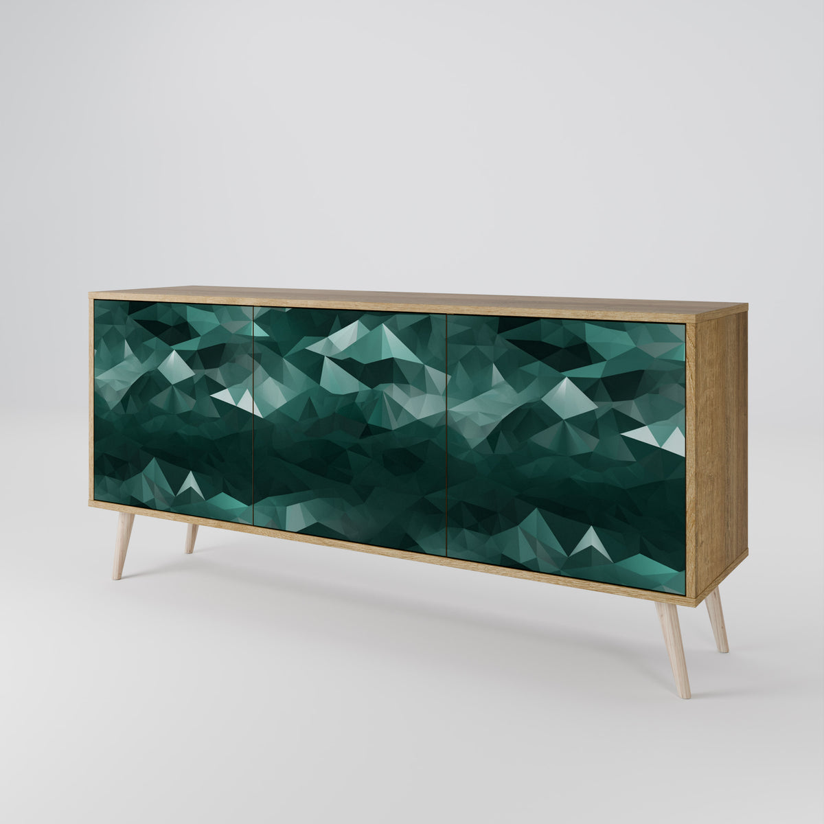 POLYGONAL FLOATING Třídveřová komoda