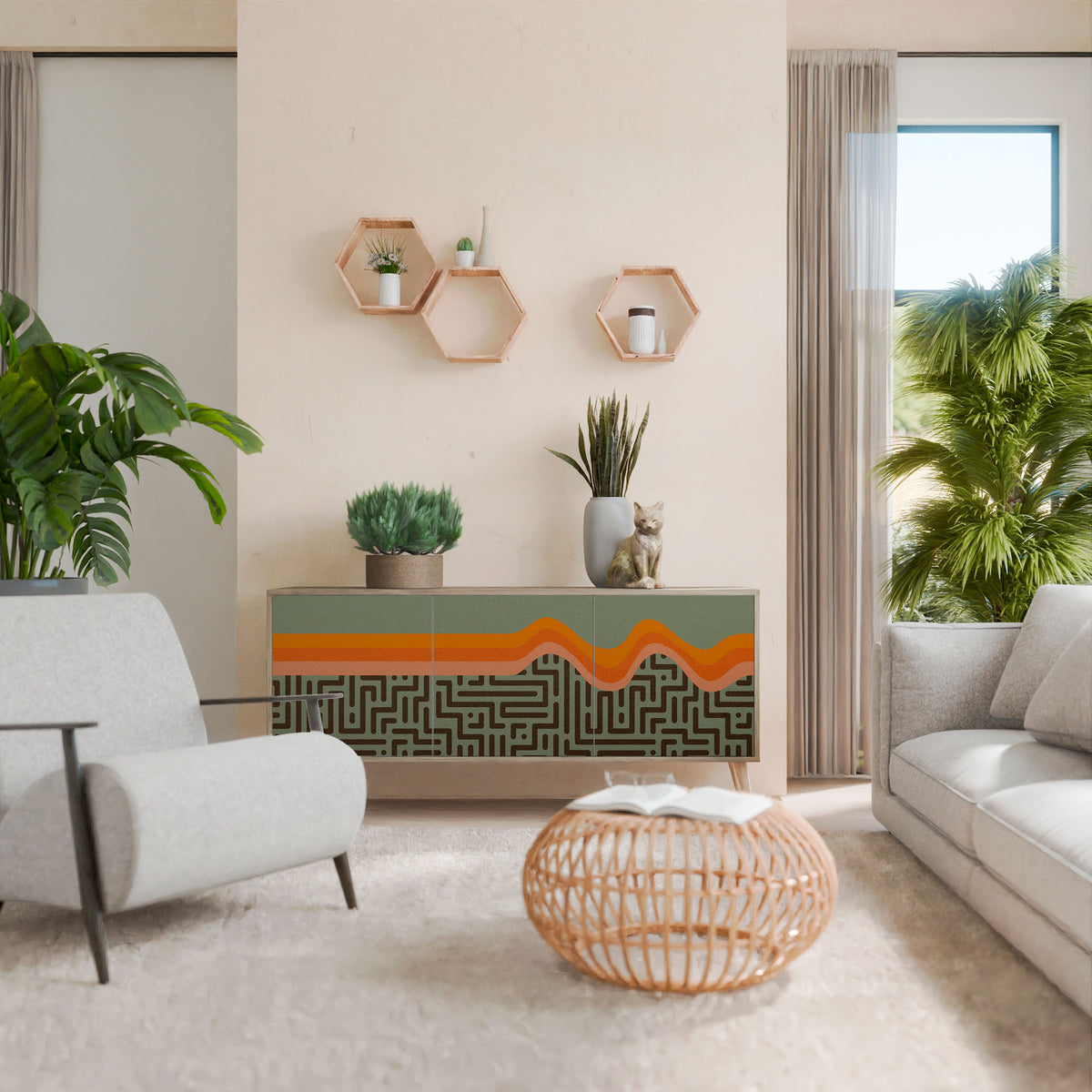 SIMPLE SOLUTIONS Třídveřová komoda