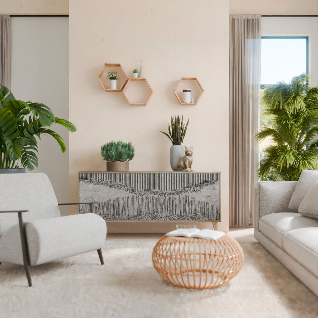 GRAIN LINES Třídveřová komoda