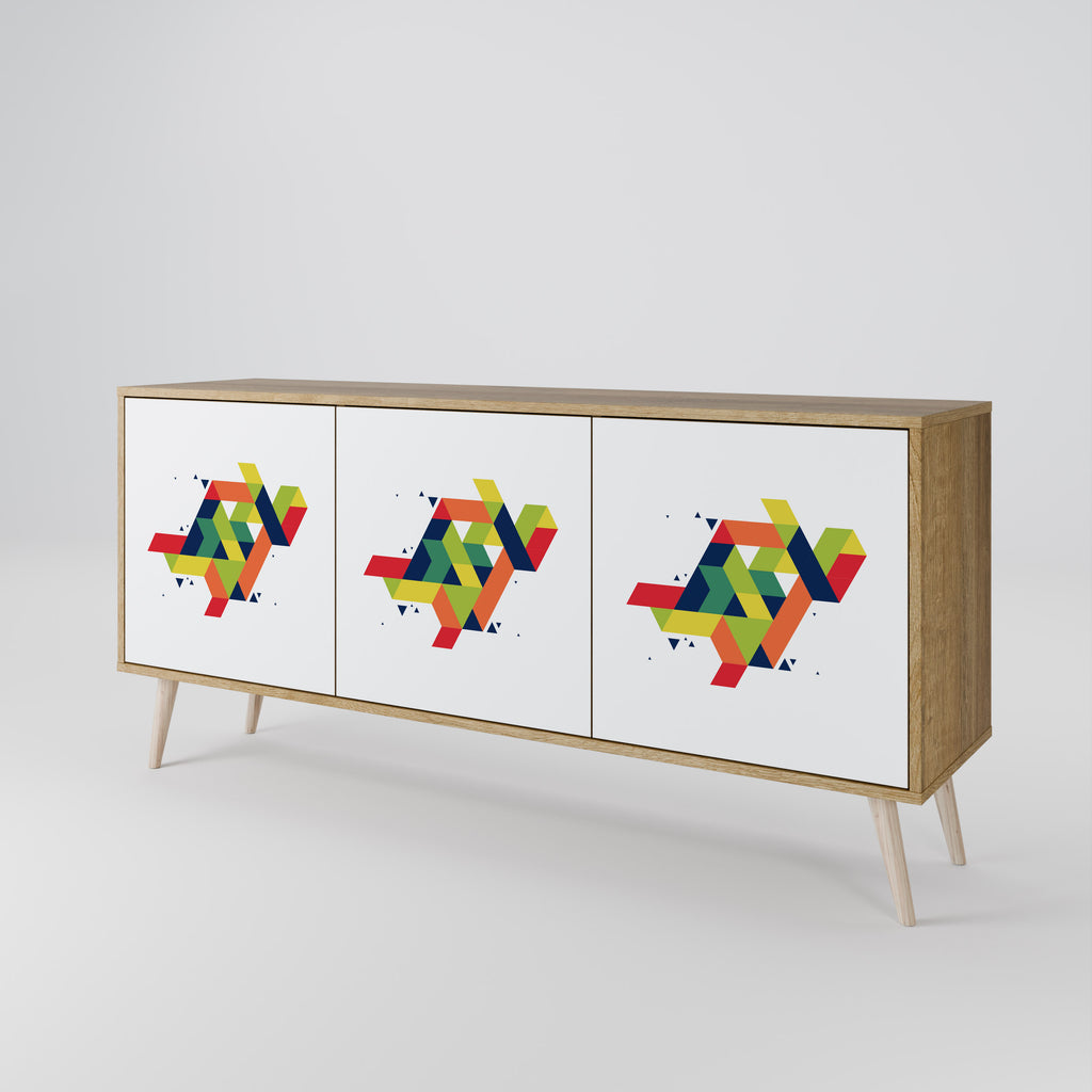 FUTURE SIGN Třídveřová komoda