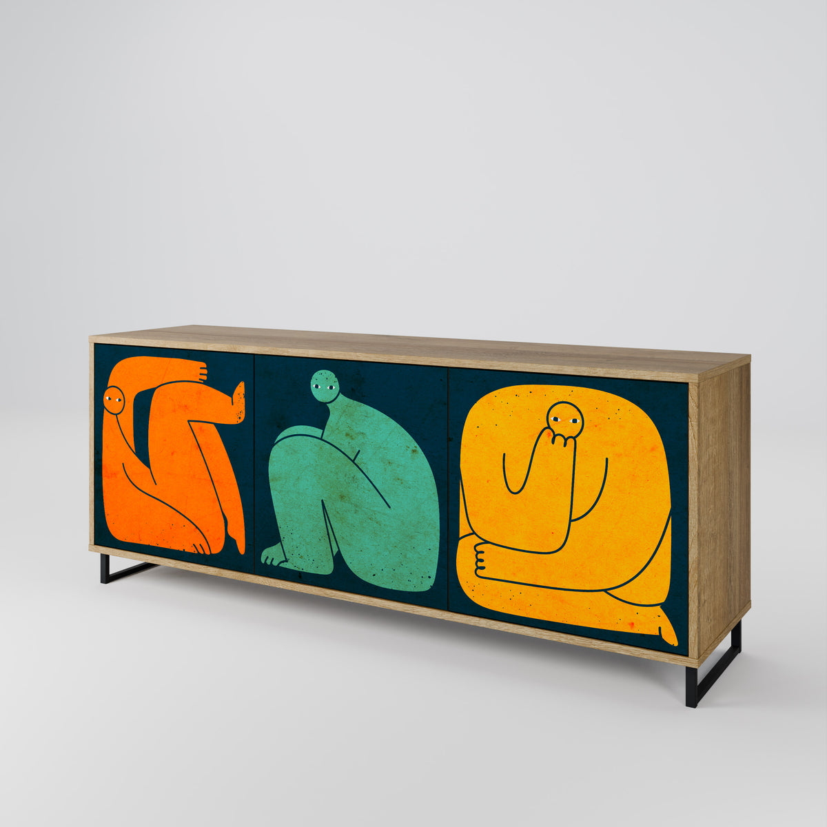 TOGETHER BUT SEPARATELY Třídveřová komoda