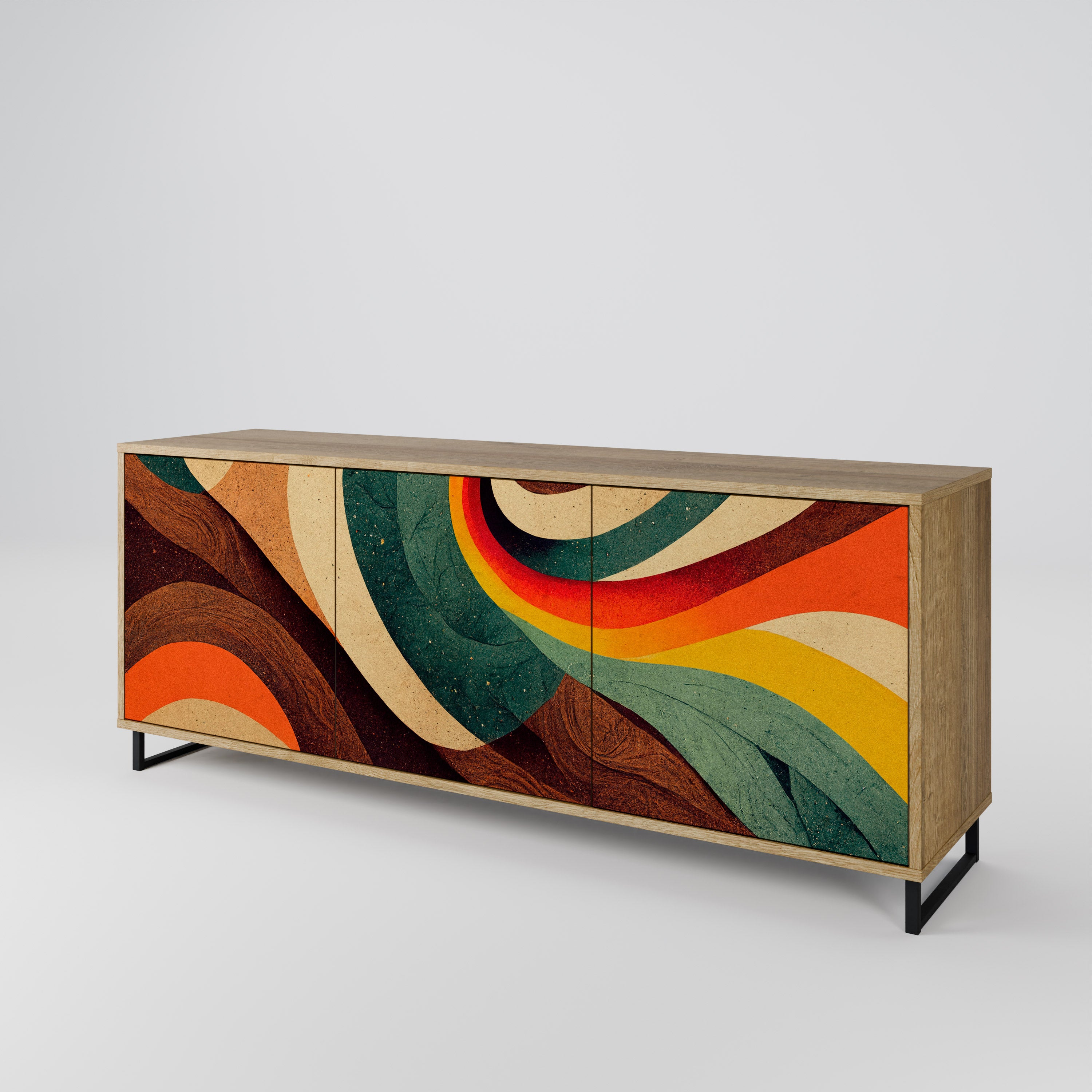 COLORFUL STRANDS 3-Door Sideboard