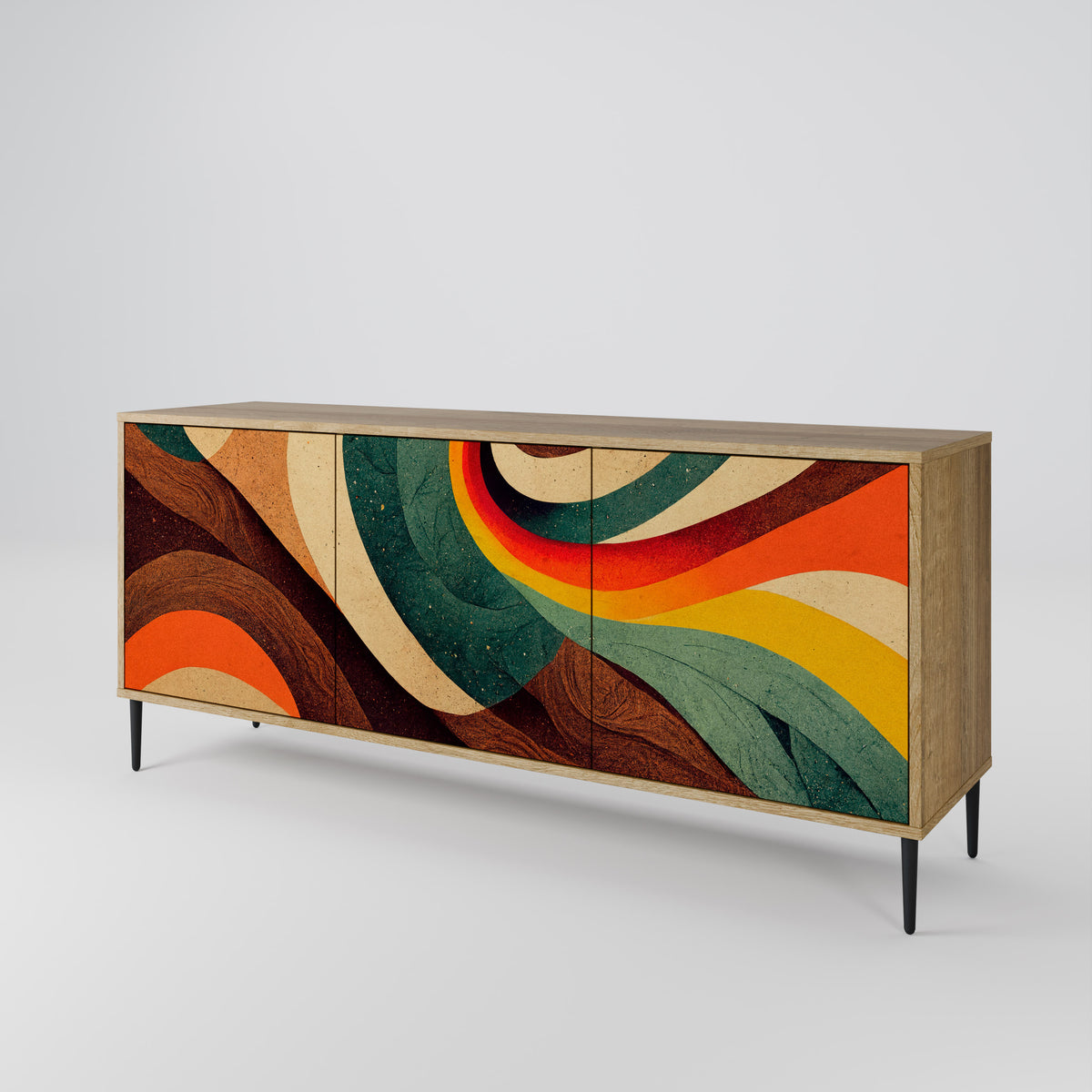 COLORFUL STRANDS Třídveřová komoda